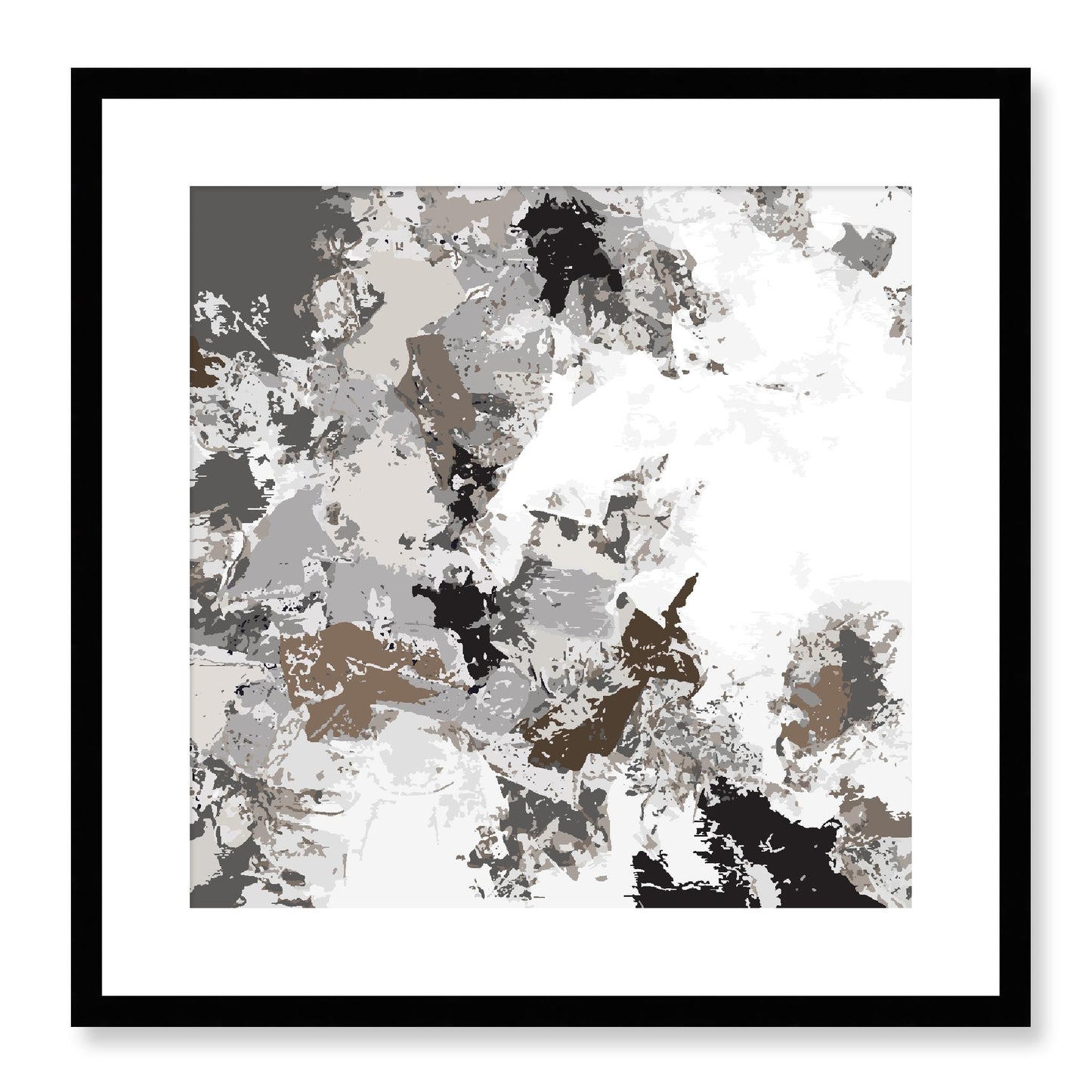 Framed Graphic Art Print, White Mat - 8x8 12x12 16x16 20x20 24x24 28x28 inches | FPS-1170-7695, Prints, Graphic art, Black Frame, 51 x 51 cm ,20 x 20 inches
