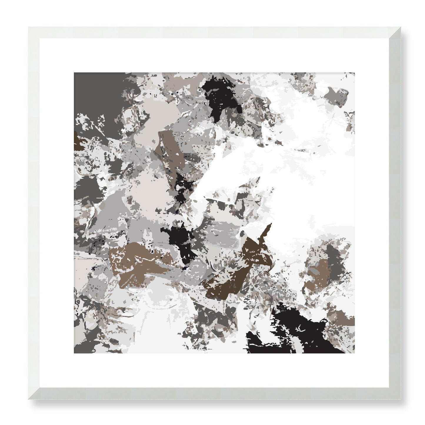 Framed Graphic Art Print, White Mat - 8x8 12x12 16x16 20x20 24x24 28x28 inches | FPS-1170-7695, Prints, Graphic art, White Frame, 51 x 51 cm ,20 x 20 inches