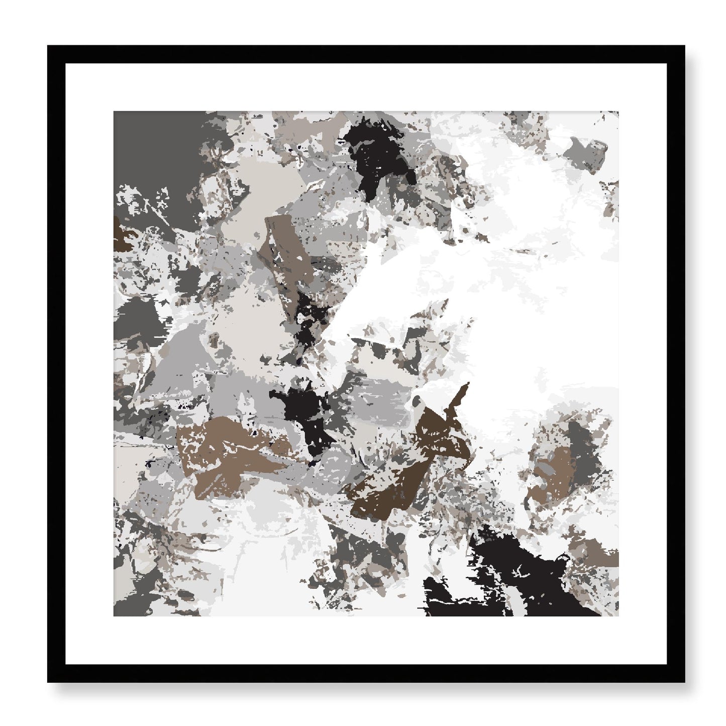 Framed Graphic Art Print, White Mat - 8x8 12x12 16x16 20x20 24x24 28x28 inches | FPS-1170-7695, Prints, Graphic art, Black Frame, 61 x 61 cm ,24 x 24 inches