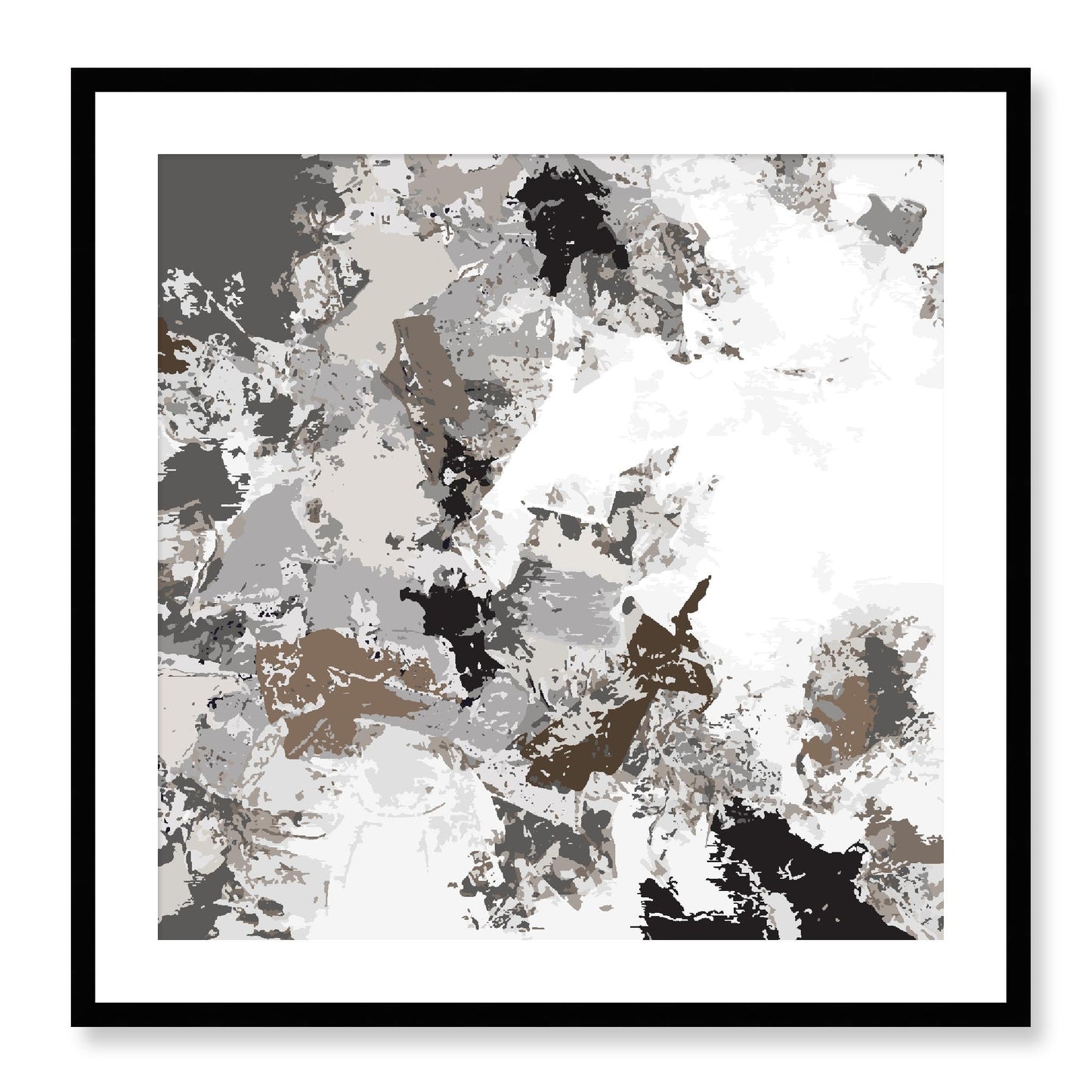 Framed Graphic Art Print, White Mat - 8x8 12x12 16x16 20x20 24x24 28x28 inches | FPS-1170-7695, Prints, Graphic art, Black Frame, 71 x 71 cm ,28 x 28 inches