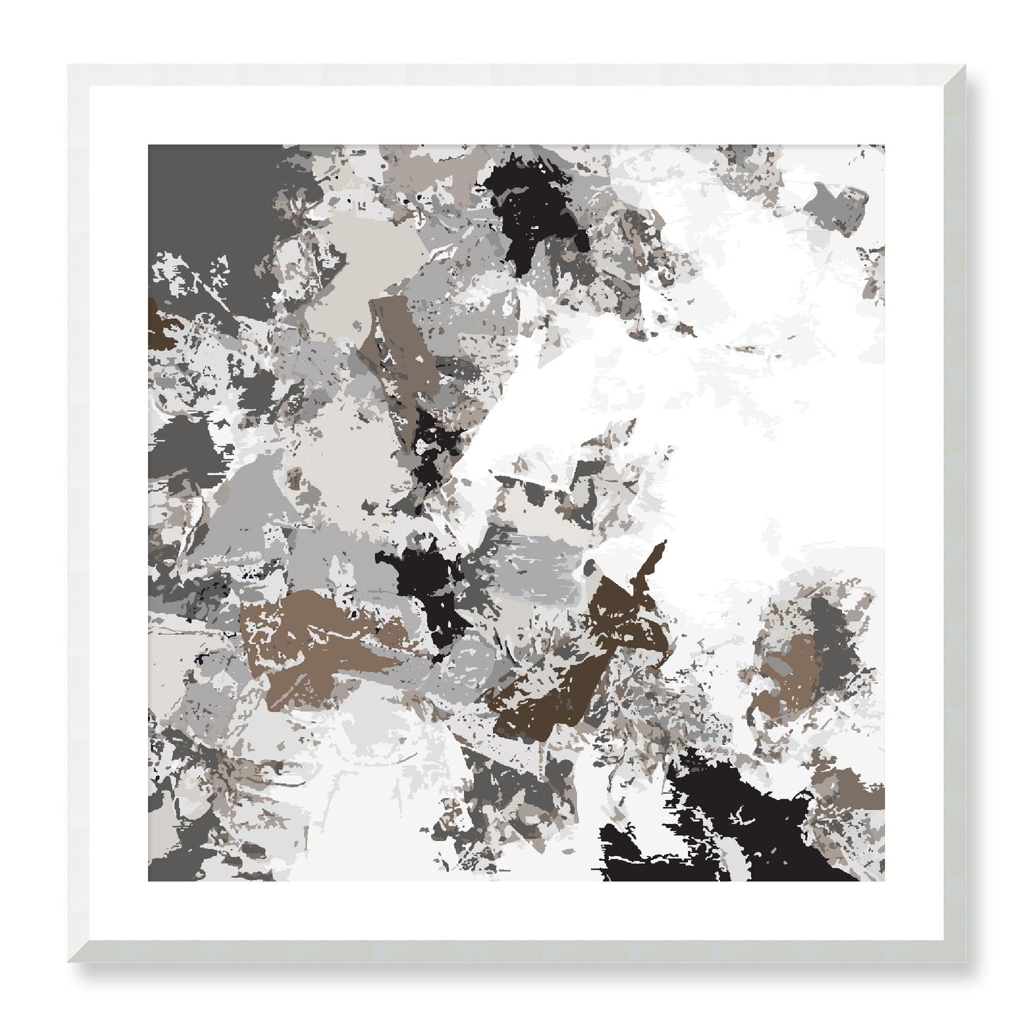 Framed Graphic Art Print, White Mat - 8x8 12x12 16x16 20x20 24x24 28x28 inches | FPS-1170-7695, Prints, Graphic art, White Frame, 71 x 71 cm ,28 x 28 inches