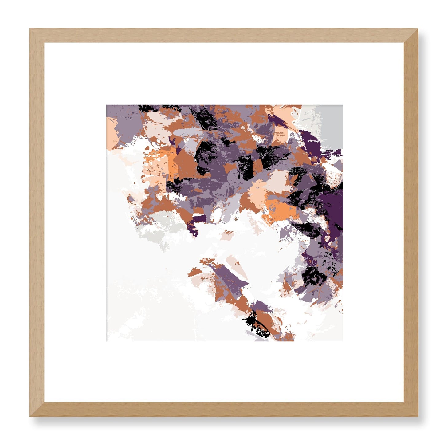 Framed Graphic Art Print, White Mat - 8x8 12x12 16x16 20x20 24x24 28x28 inches | FPS-1180-7693, Prints, Graphic art, Natural Frame, 30 x 30 cm ,12 x 12 inches