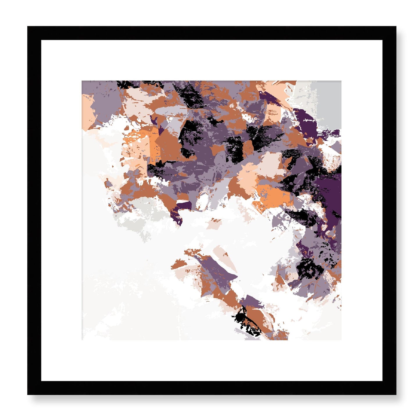 Framed Graphic Art Print, White Mat - 8x8 12x12 16x16 20x20 24x24 28x28 inches | FPS-1180-7693, Prints, Graphic art, Black Frame, 41 x 41 cm ,16 x 16 inches
