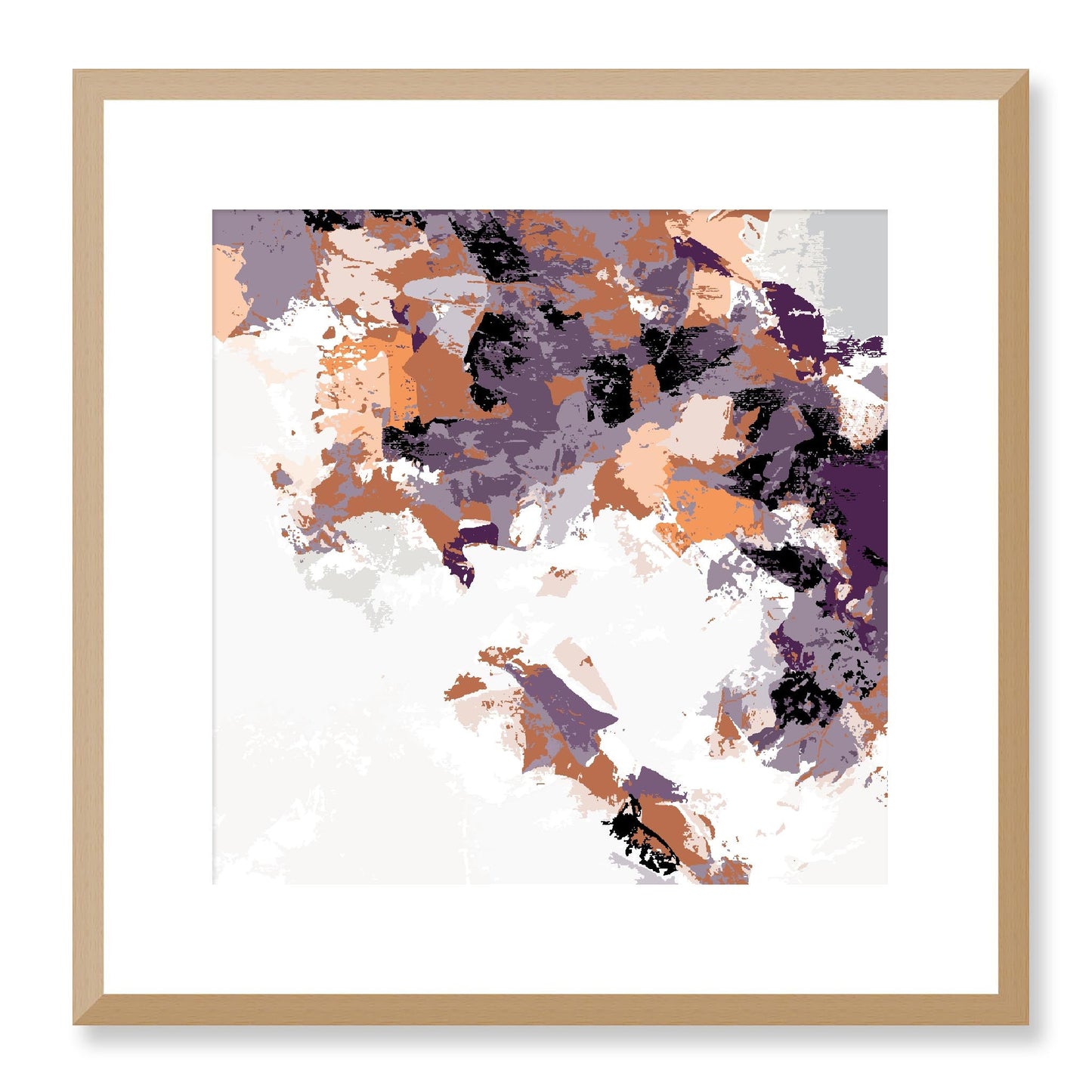 Framed Graphic Art Print, White Mat - 8x8 12x12 16x16 20x20 24x24 28x28 inches | FPS-1180-7693, Prints, Graphic art, Natural Frame, 41 x 41 cm ,16 x 16 inches