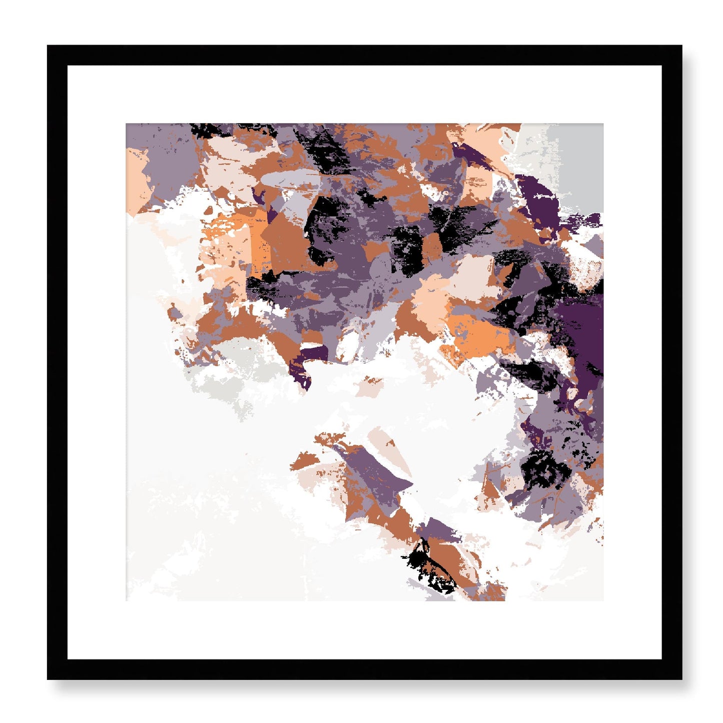 Framed Graphic Art Print, White Mat - 8x8 12x12 16x16 20x20 24x24 28x28 inches | FPS-1180-7693, Prints, Graphic art, Black Frame, 51 x 51 cm ,20 x 20 inches
