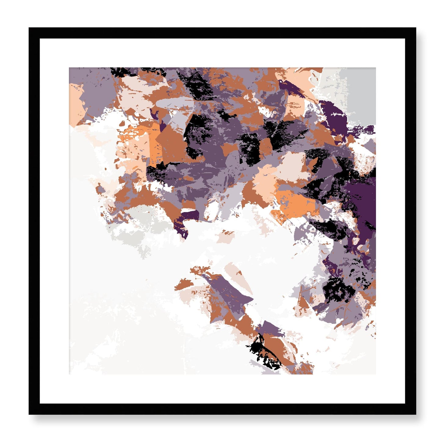 Framed Graphic Art Print, White Mat - 8x8 12x12 16x16 20x20 24x24 28x28 inches | FPS-1180-7693, Prints, Graphic art, Black Frame, 61 x 61 cm ,24 x 24 inches