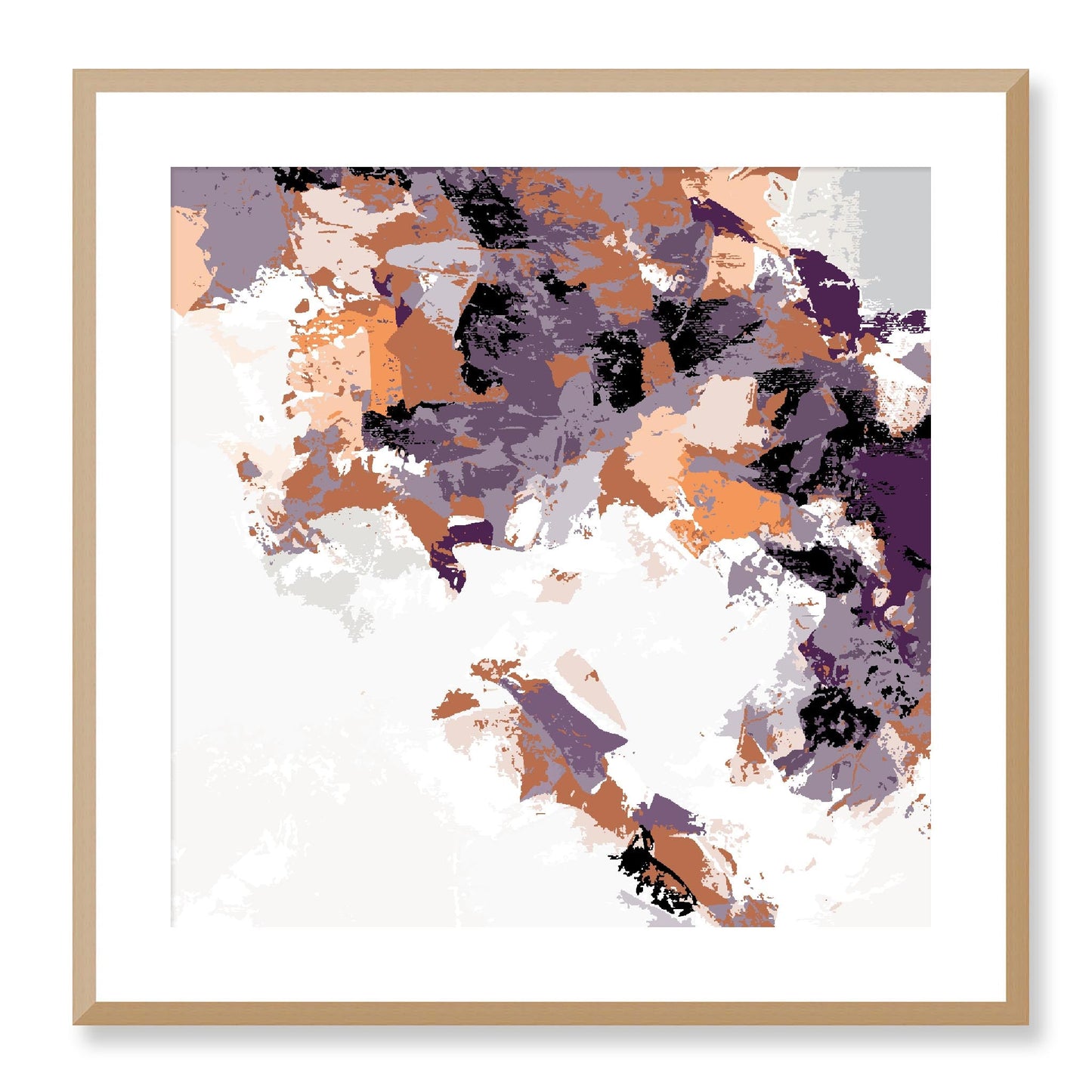 Framed Graphic Art Print, White Mat - 8x8 12x12 16x16 20x20 24x24 28x28 inches | FPS-1180-7693, Prints, Graphic art, Natural Frame, 61 x 61 cm ,24 x 24 inches