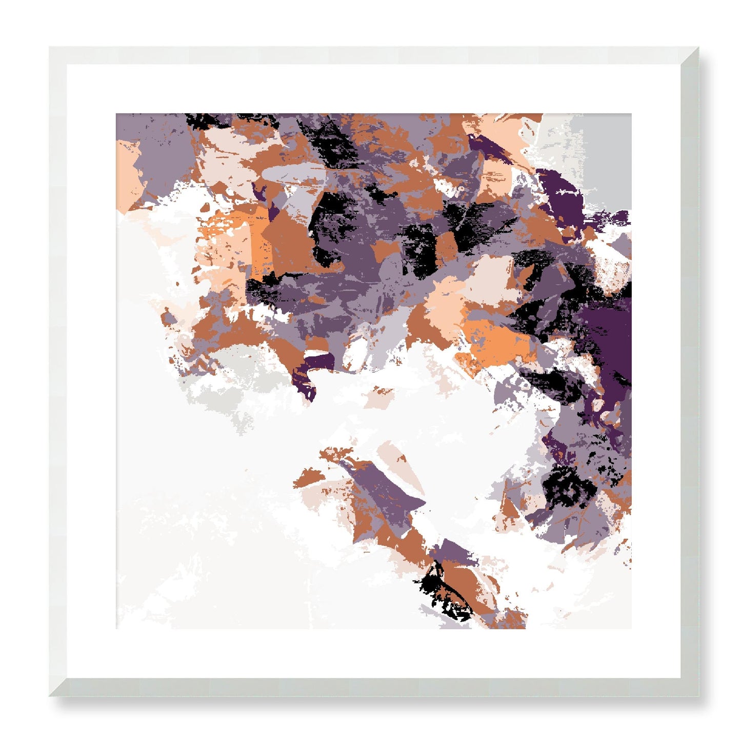 Framed Graphic Art Print, White Mat - 8x8 12x12 16x16 20x20 24x24 28x28 inches | FPS-1180-7693, Prints, Graphic art, White Frame, 61 x 61 cm ,24 x 24 inches