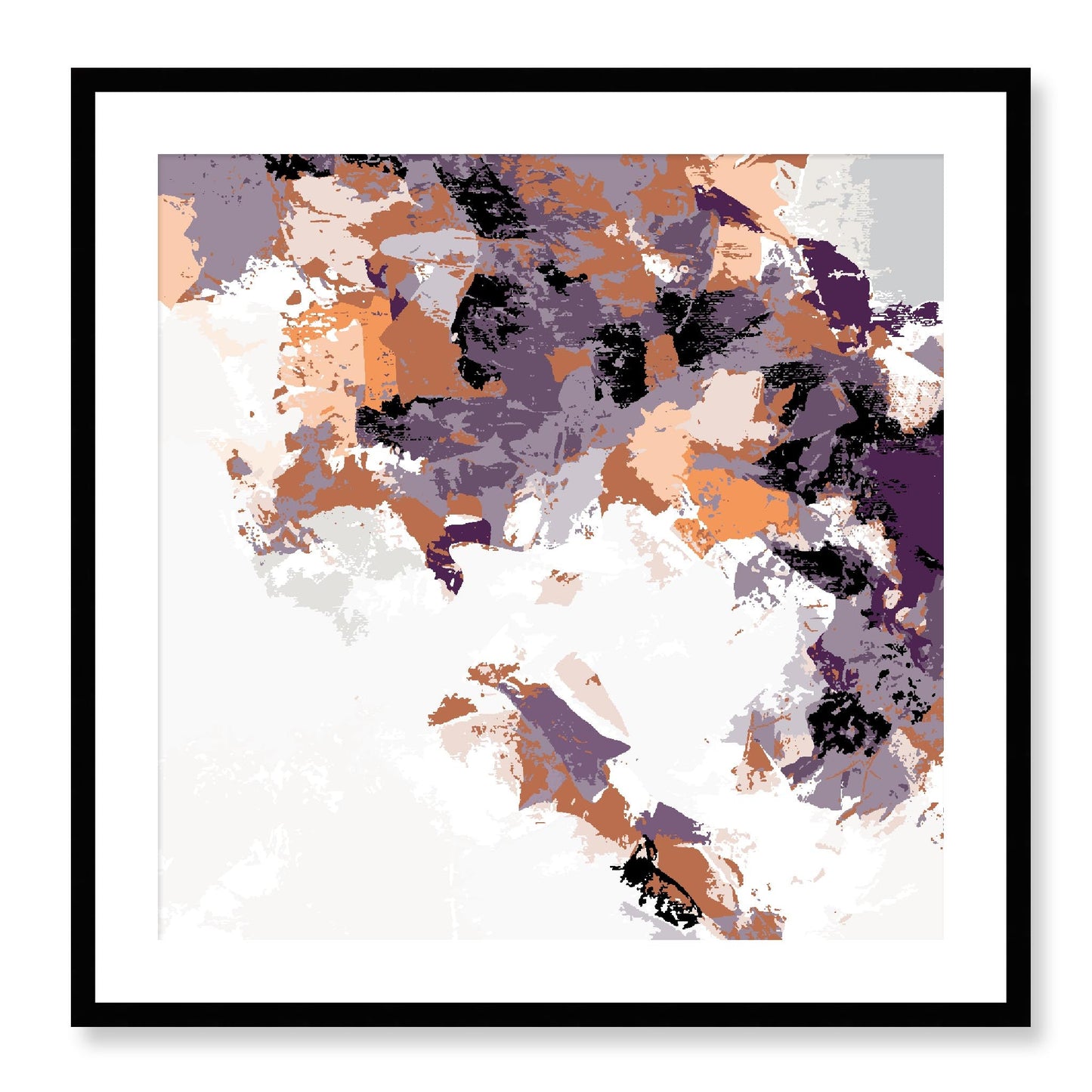 Framed Graphic Art Print, White Mat - 8x8 12x12 16x16 20x20 24x24 28x28 inches | FPS-1180-7693, Prints, Graphic art, Black Frame, 71 x 71 cm ,28 x 28 inches