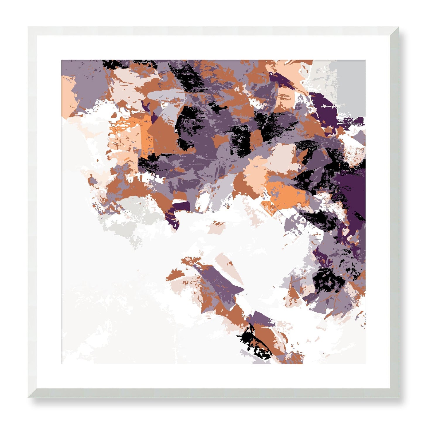 Framed Graphic Art Print, White Mat - 8x8 12x12 16x16 20x20 24x24 28x28 inches | FPS-1180-7693, Prints, Graphic art, White Frame, 71 x 71 cm ,28 x 28 inches