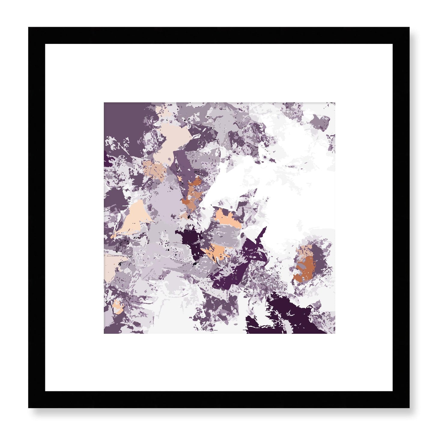 Framed Graphic Art Print, White Mat - 8x8 12x12 16x16 20x20 24x24 28x28 inches | FPS-1180-7695, Prints, Graphic art, Black Frame, 30 x 30 cm ,12 x 12 inches