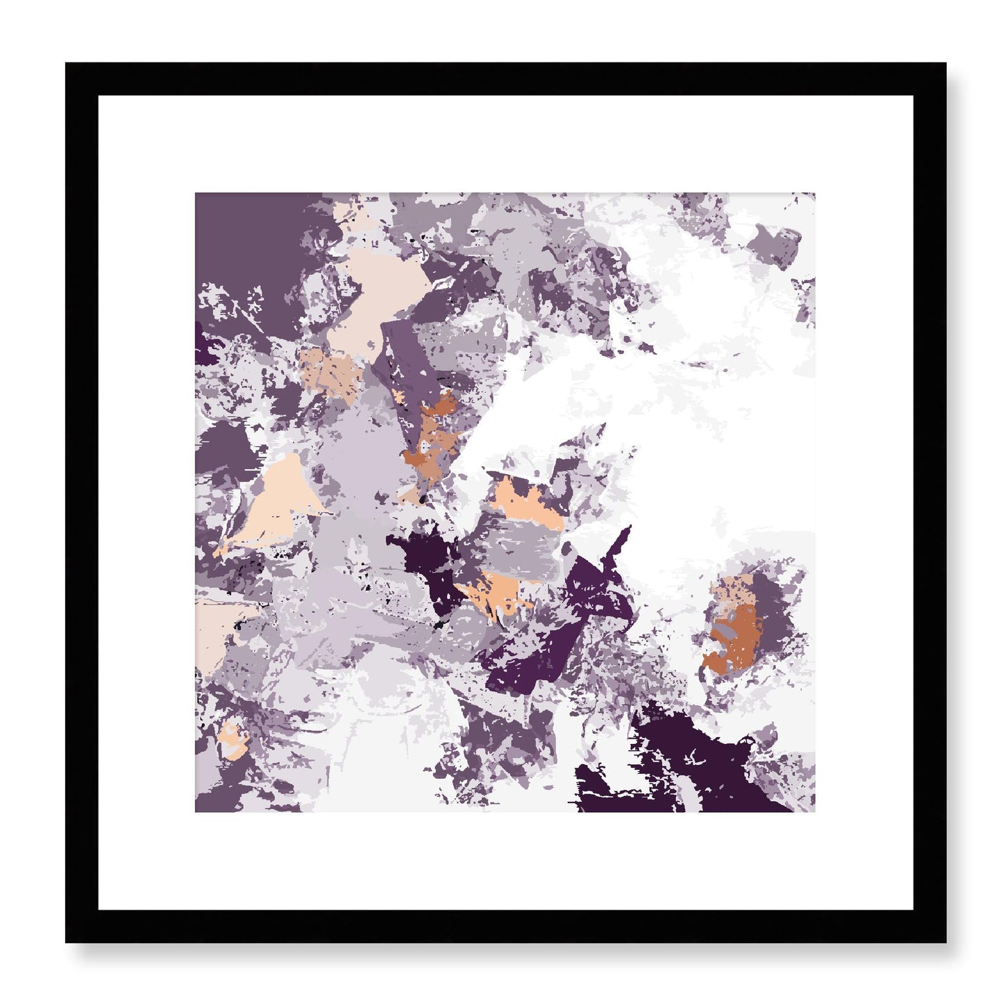 Framed Graphic Art Print, White Mat - 8x8 12x12 16x16 20x20 24x24 28x28 inches | FPS-1180-7695, Prints, Graphic art, Black Frame, 41 x 41 cm ,16 x 16 inches