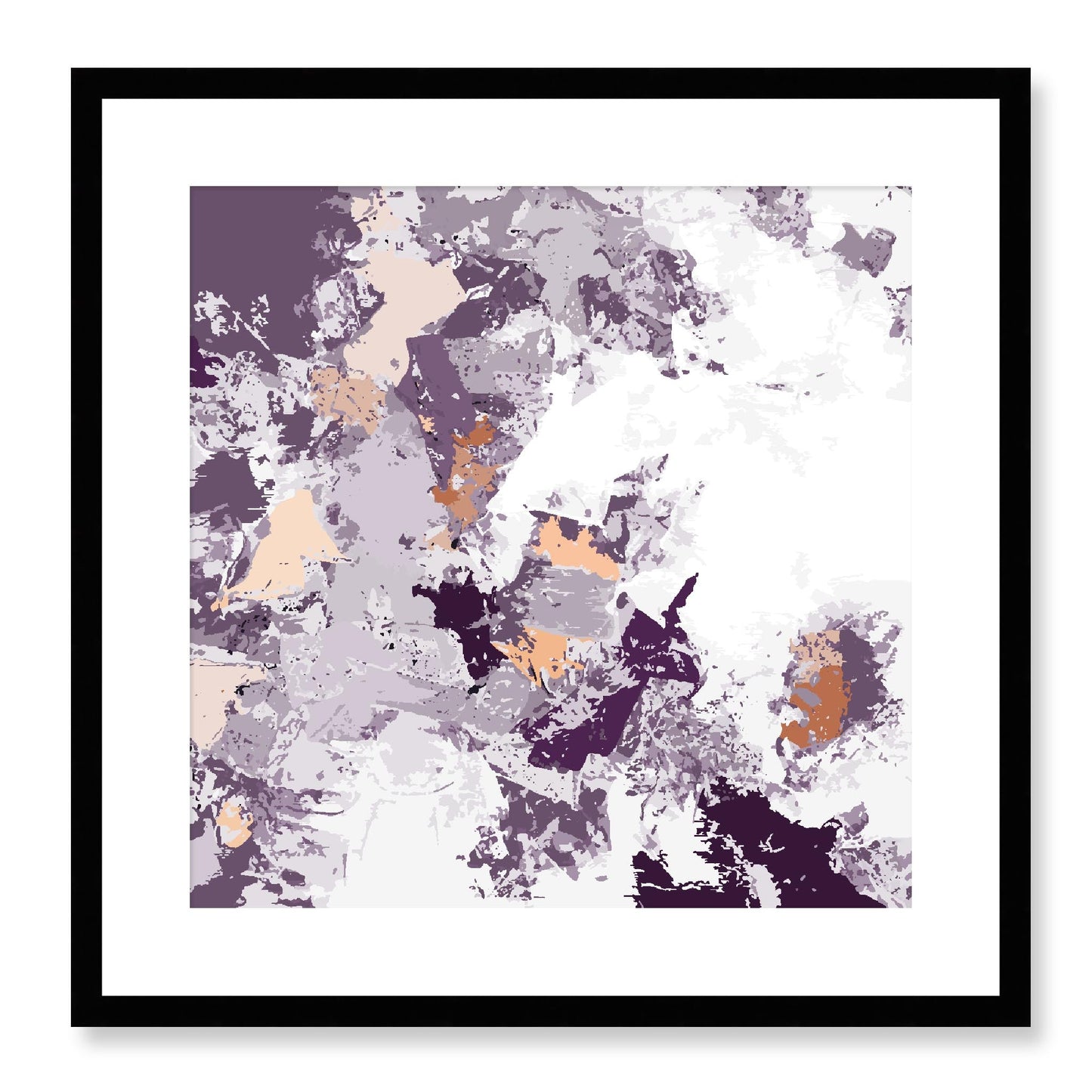 Framed Graphic Art Print, White Mat - 8x8 12x12 16x16 20x20 24x24 28x28 inches | FPS-1180-7695, Prints, Graphic art, Black Frame, 51 x 51 cm ,20 x 20 inches