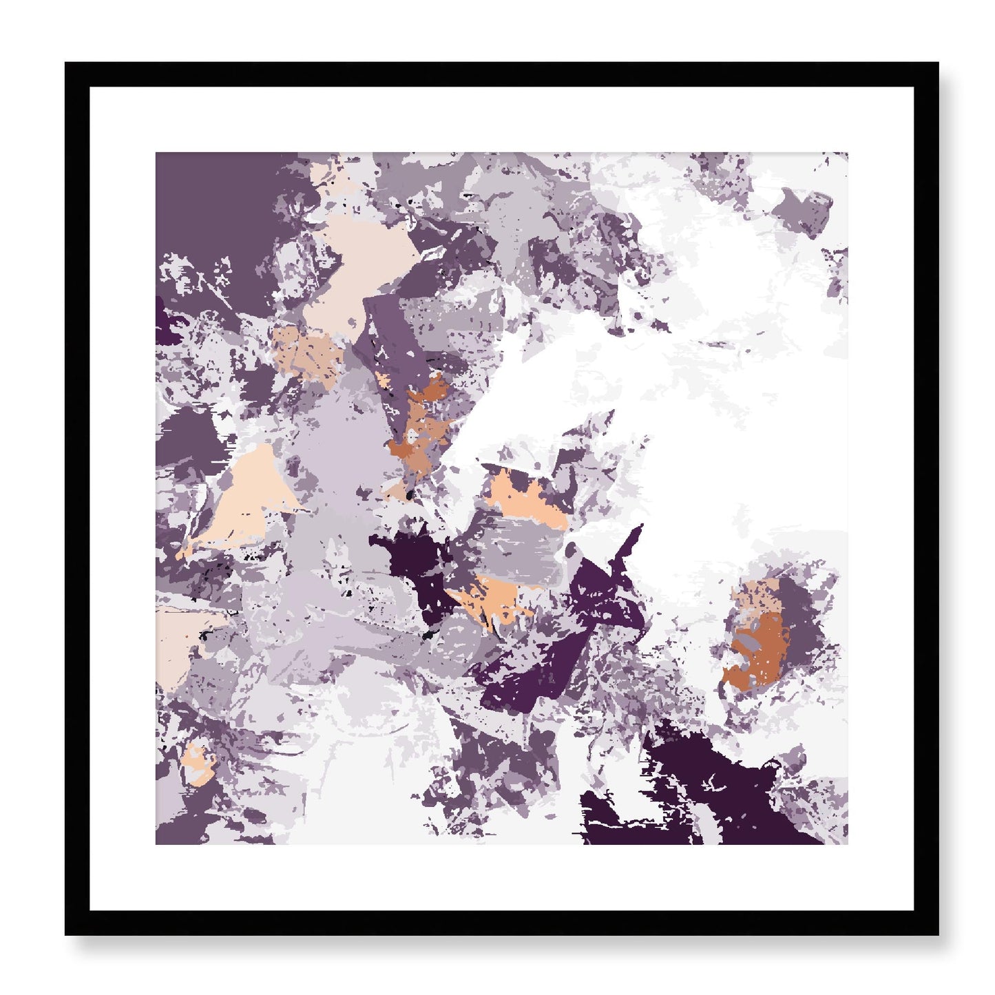 Framed Graphic Art Print, White Mat - 8x8 12x12 16x16 20x20 24x24 28x28 inches | FPS-1180-7695, Prints, Graphic art, Black Frame, 61 x 61 cm ,24 x 24 inches