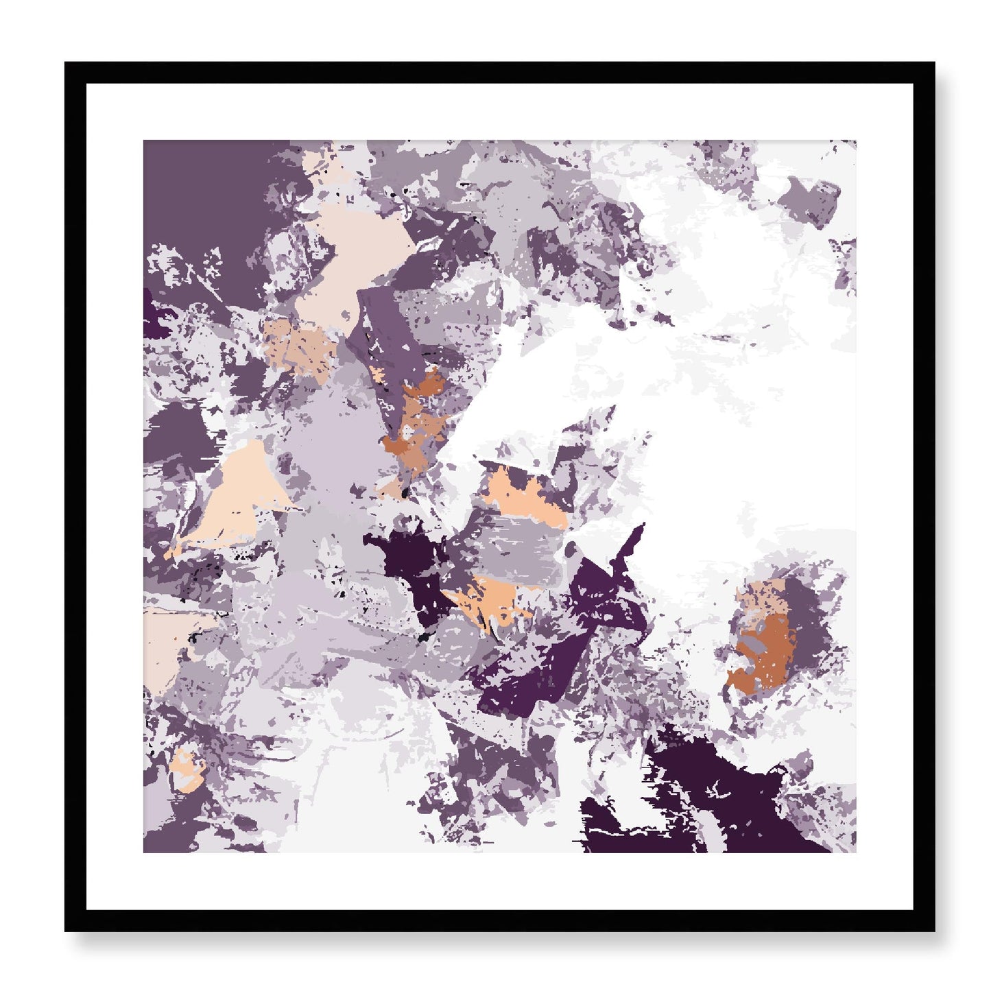 Framed Graphic Art Print, White Mat - 8x8 12x12 16x16 20x20 24x24 28x28 inches | FPS-1180-7695, Prints, Graphic art, Black Frame, 71 x 71 cm ,28 x 28 inches