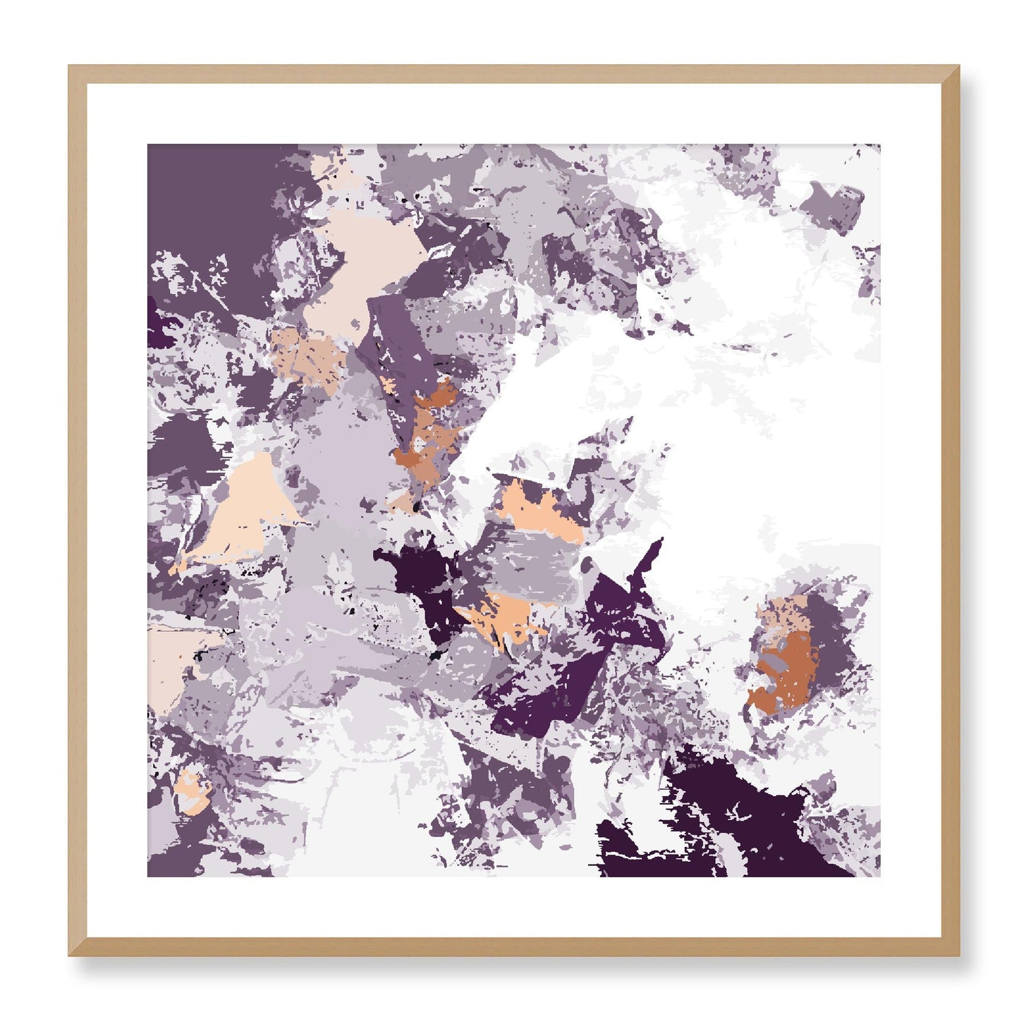 Framed Graphic Art Print, White Mat - 8x8 12x12 16x16 20x20 24x24 28x28 inches | FPS-1180-7695, Prints, Graphic art, Natural Frame, 71 x 71 cm ,28 x 28 inches