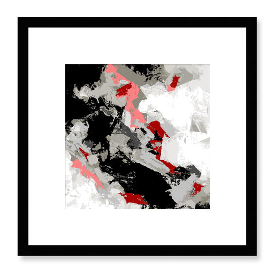 Framed Graphic Art Print, White Mat - 8x8 12x12 16x16 20x20 24x24 28x28 inches | FPS-1190-7690, Prints, Graphic art, Black Frame, 30 x 30 cm ,12 x 12 inches