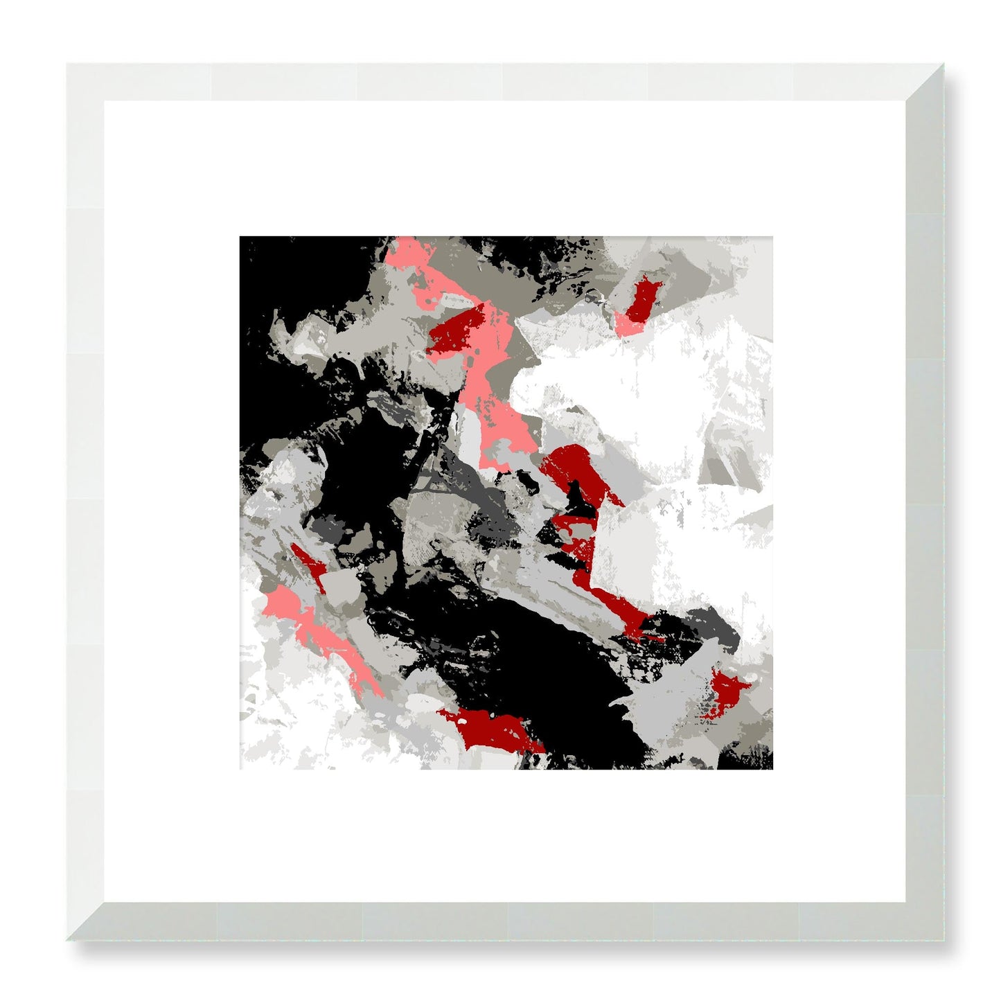 Framed Graphic Art Print, White Mat - 8x8 12x12 16x16 20x20 24x24 28x28 inches | FPS-1190-7690, Prints, Graphic art, White Frame, 30 x 30 cm ,12 x 12 inches