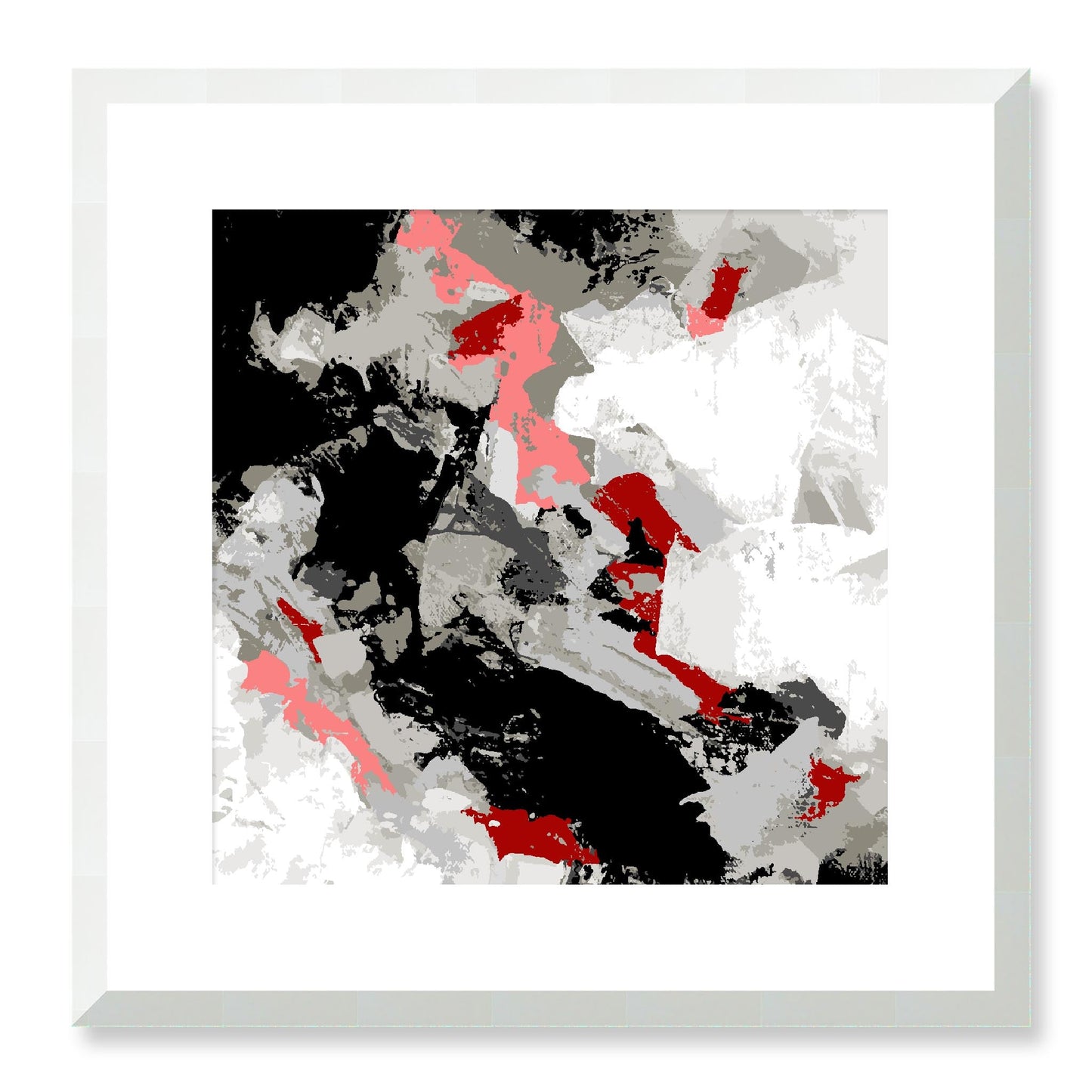 Framed Graphic Art Print, White Mat - 8x8 12x12 16x16 20x20 24x24 28x28 inches | FPS-1190-7690, Prints, Graphic art, White Frame, 41 x 41 cm ,16 x 16 inches
