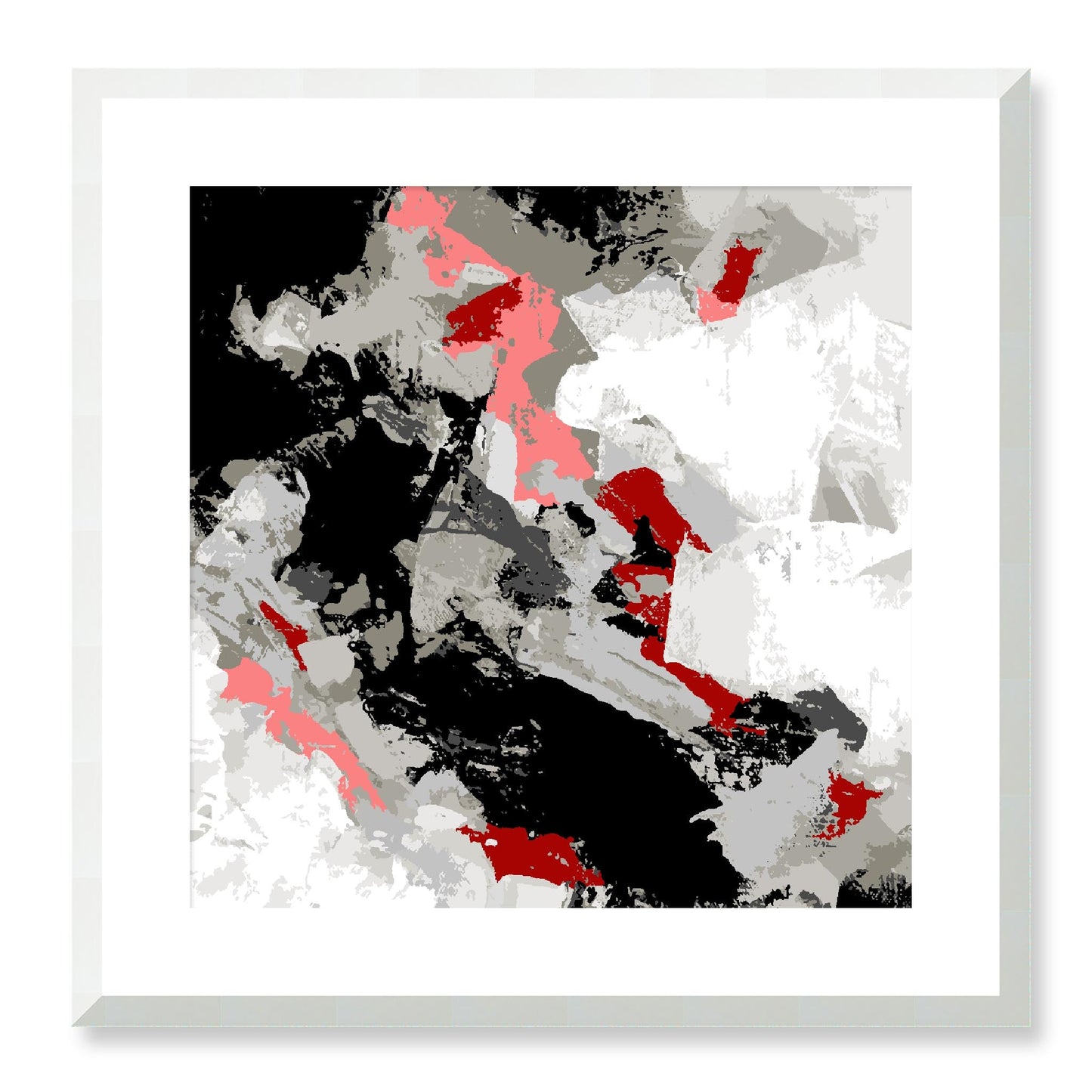 Framed Graphic Art Print, White Mat - 8x8 12x12 16x16 20x20 24x24 28x28 inches | FPS-1190-7690, Prints, Graphic art, White Frame, 51 x 51 cm ,20 x 20 inches