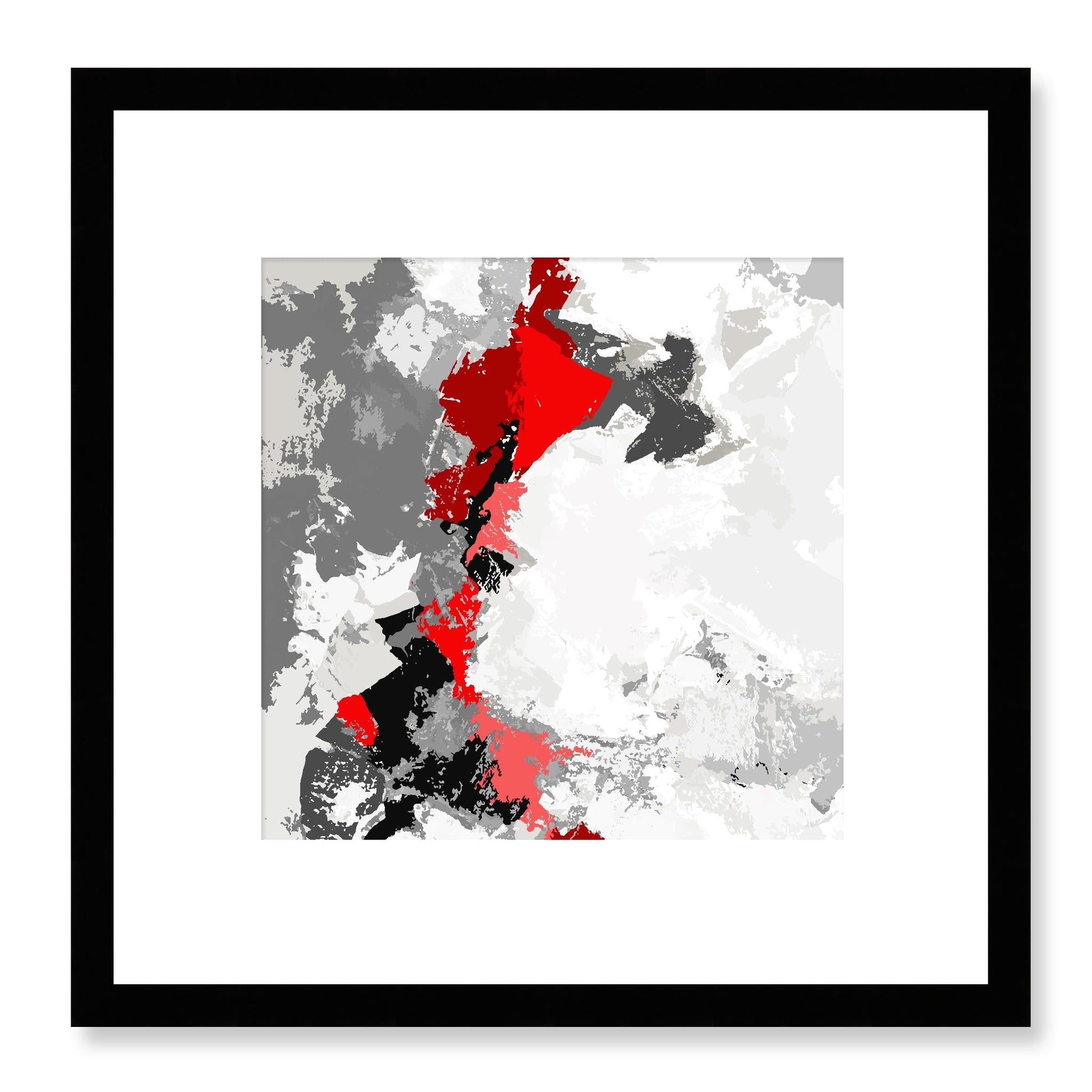 Framed Graphic Art Print, White Mat - 8x8 12x12 16x16 20x20 24x24 28x28 inches | FPS-1190-7691, Prints, Graphic art, Black Frame, 30 x 30 cm ,12 x 12 inches