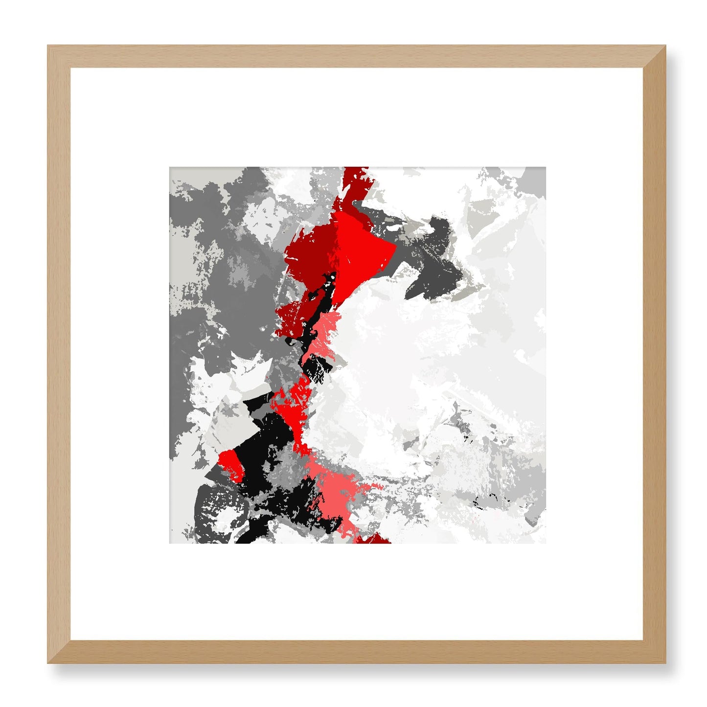 Framed Graphic Art Print, White Mat - 8x8 12x12 16x16 20x20 24x24 28x28 inches | FPS-1190-7691, Prints, Graphic art, Natural Frame, 30 x 30 cm ,12 x 12 inches