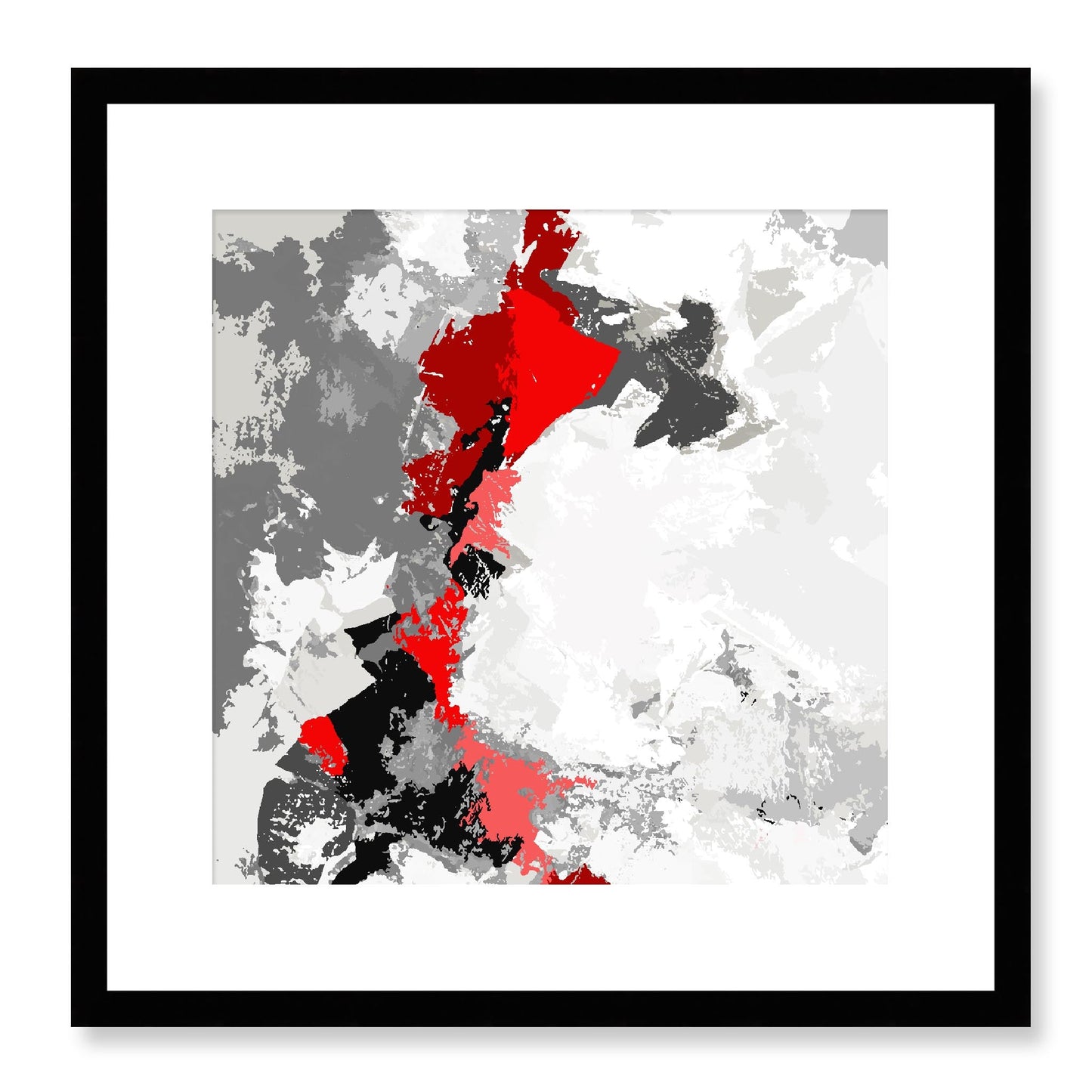 Framed Graphic Art Print, White Mat - 8x8 12x12 16x16 20x20 24x24 28x28 inches | FPS-1190-7691, Prints, Graphic art, Black Frame, 41 x 41 cm ,16 x 16 inches