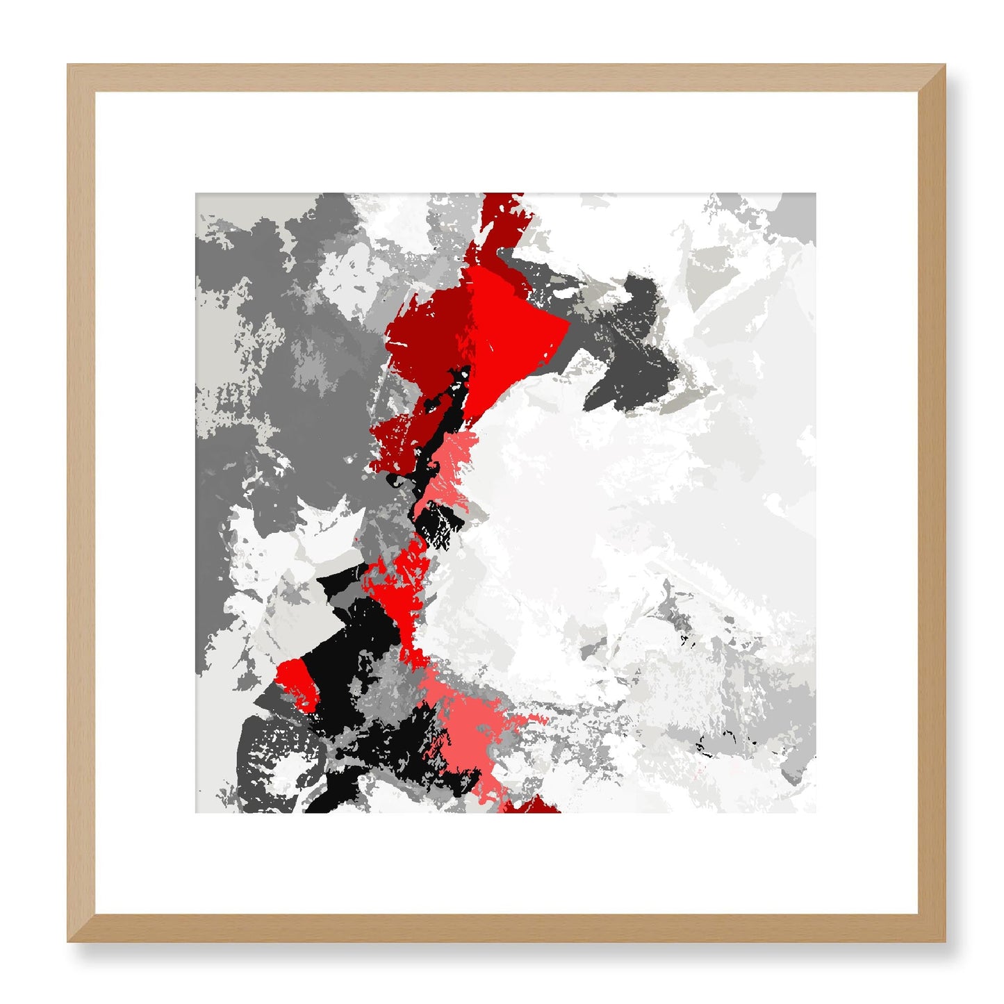 Framed Graphic Art Print, White Mat - 8x8 12x12 16x16 20x20 24x24 28x28 inches | FPS-1190-7691, Prints, Graphic art, Natural Frame, 41 x 41 cm ,16 x 16 inches