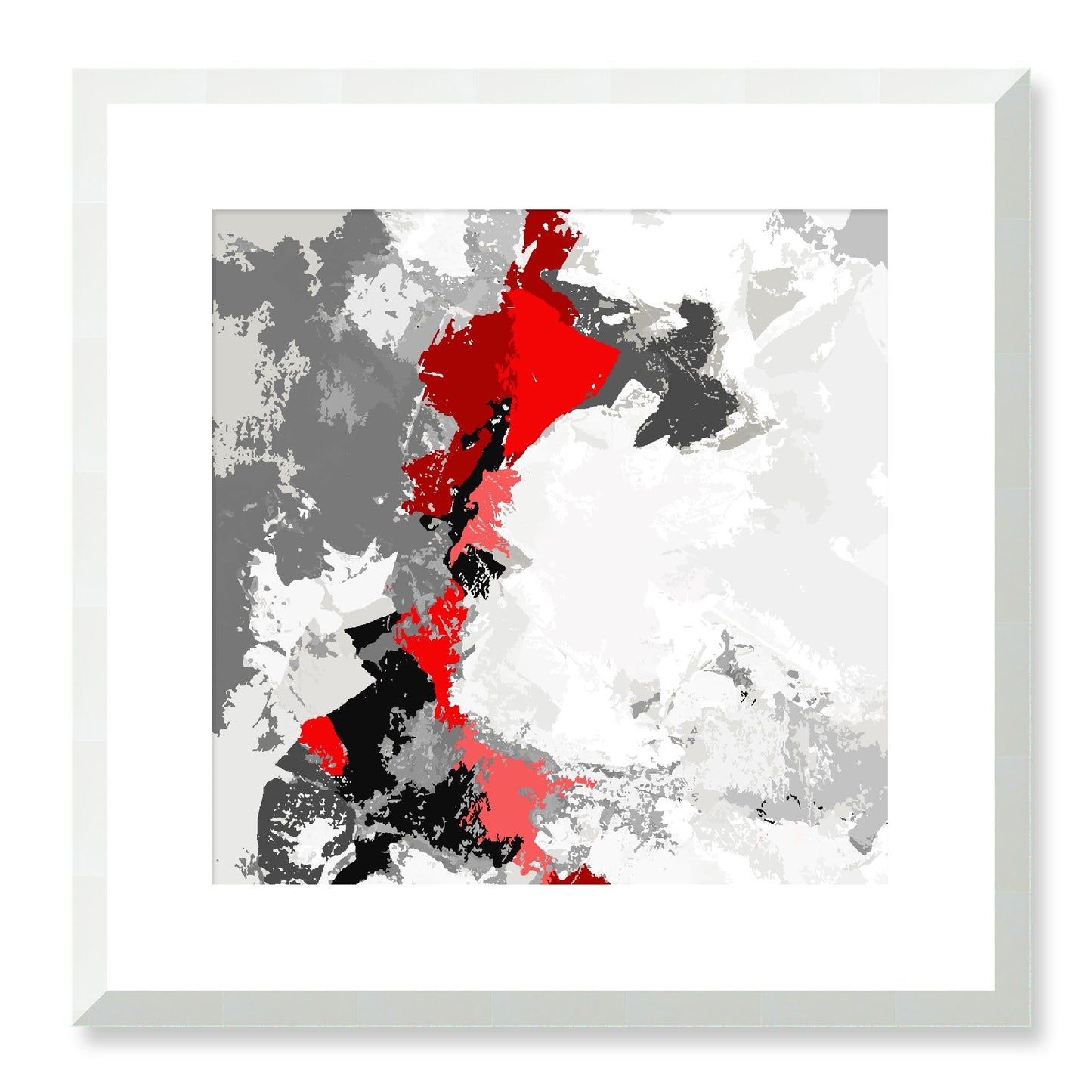 Framed Graphic Art Print, White Mat - 8x8 12x12 16x16 20x20 24x24 28x28 inches | FPS-1190-7691, Prints, Graphic art, White Frame, 41 x 41 cm ,16 x 16 inches