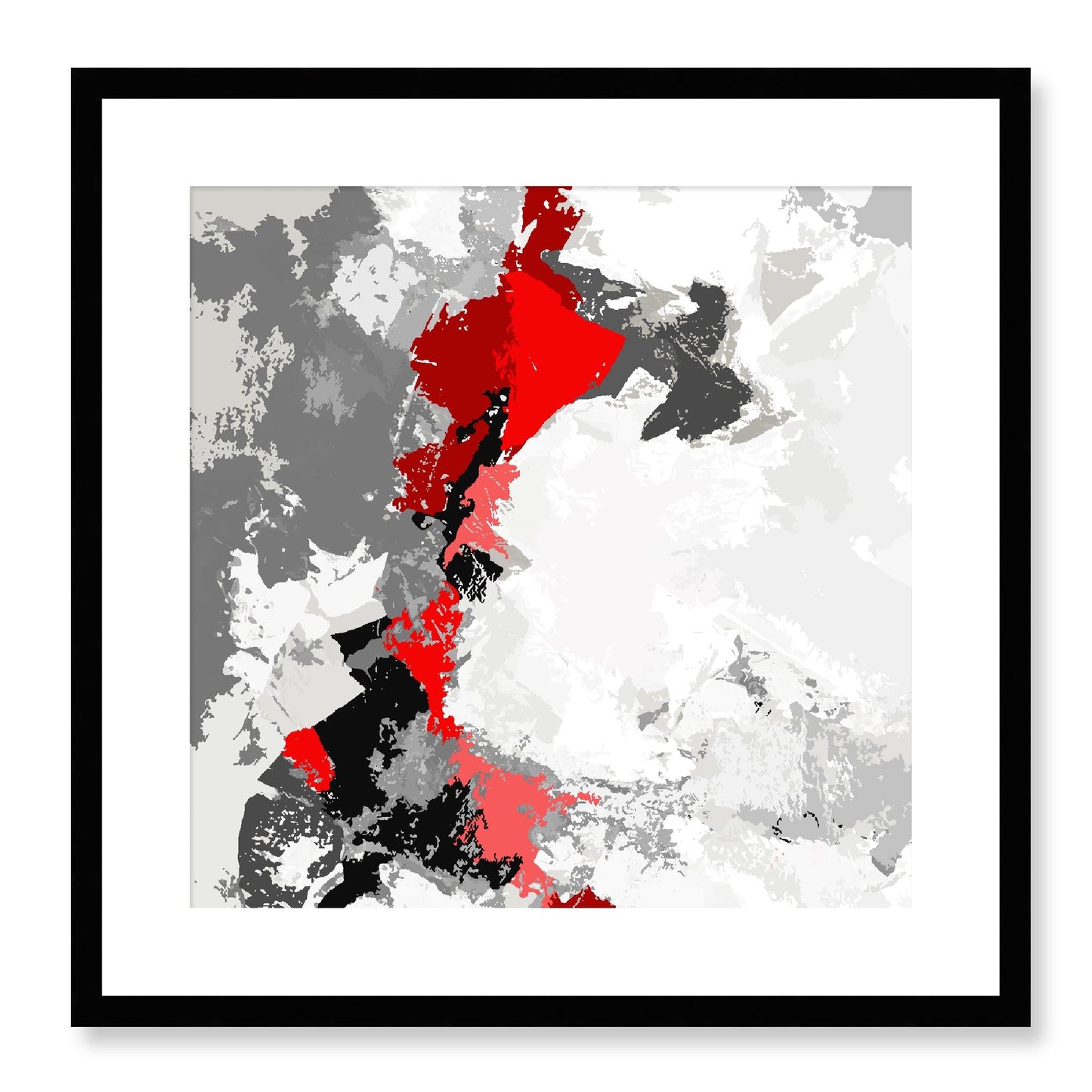 Framed Graphic Art Print, White Mat - 8x8 12x12 16x16 20x20 24x24 28x28 inches | FPS-1190-7691, Prints, Graphic art, Black Frame, 51 x 51 cm ,20 x 20 inches