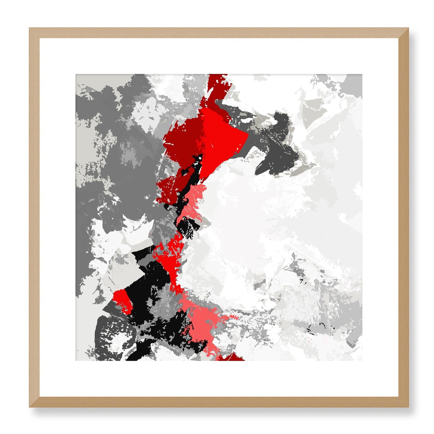 Framed Graphic Art Print, White Mat - 8x8 12x12 16x16 20x20 24x24 28x28 inches | FPS-1190-7691, Prints, Graphic art, Natural Frame, 51 x 51 cm ,20 x 20 inches