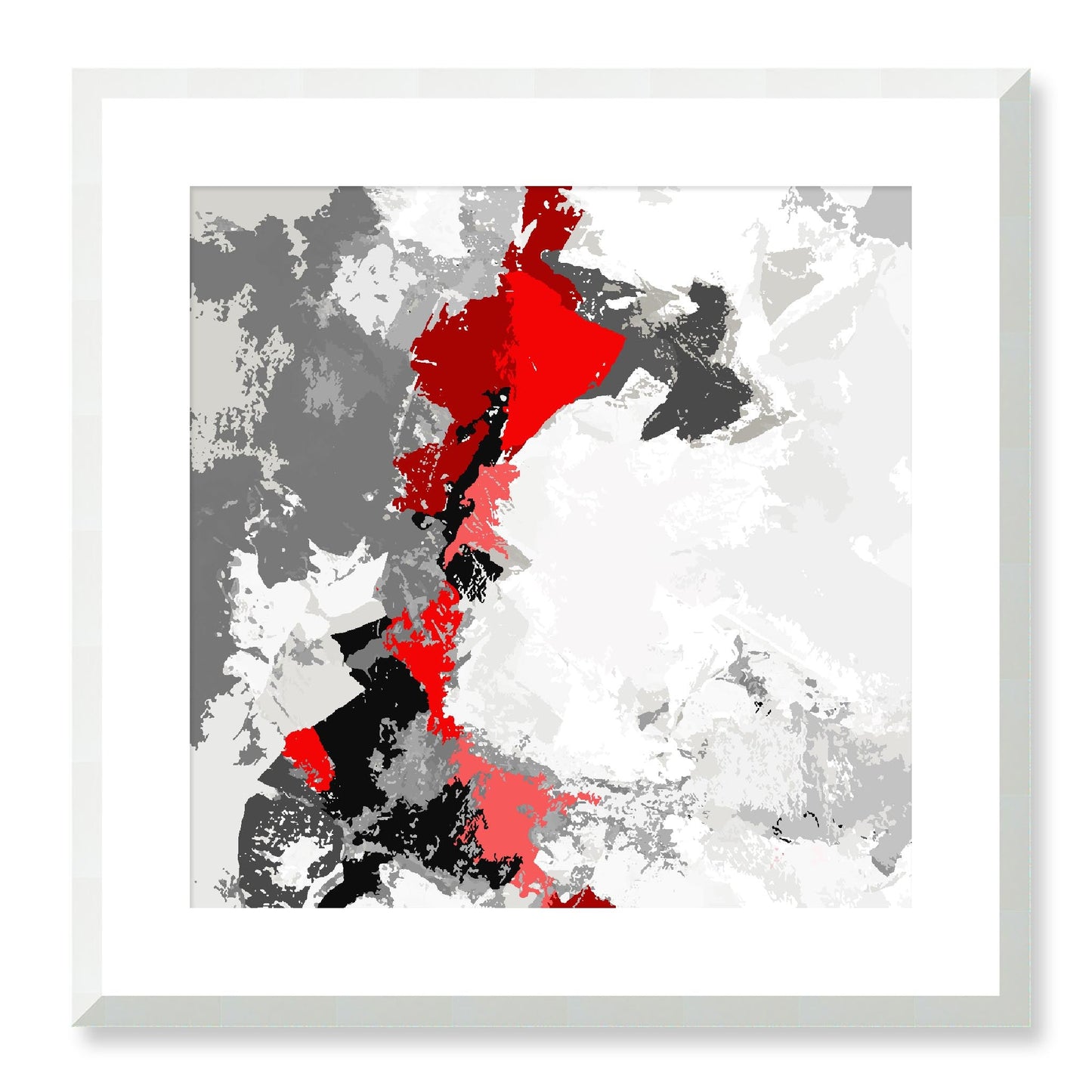 Framed Graphic Art Print, White Mat - 8x8 12x12 16x16 20x20 24x24 28x28 inches | FPS-1190-7691, Prints, Graphic art, White Frame, 51 x 51 cm ,20 x 20 inches
