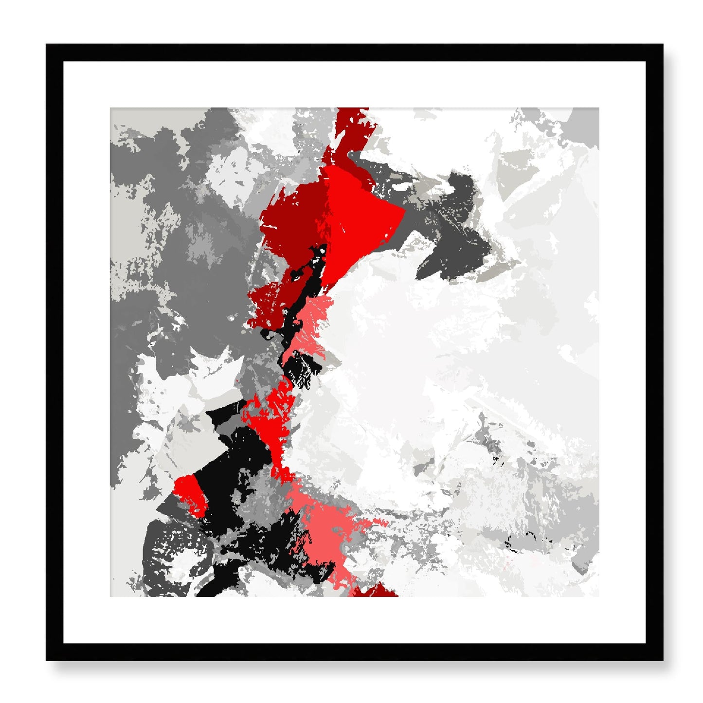 Framed Graphic Art Print, White Mat - 8x8 12x12 16x16 20x20 24x24 28x28 inches | FPS-1190-7691, Prints, Graphic art, Black Frame, 61 x 61 cm ,24 x 24 inches