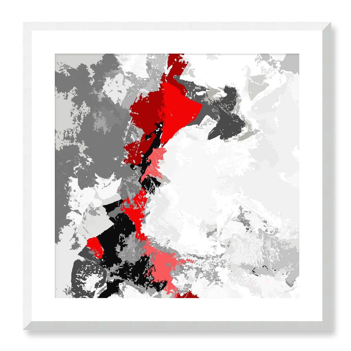 Framed Graphic Art Print, White Mat - 8x8 12x12 16x16 20x20 24x24 28x28 inches | FPS-1190-7691, Prints, Graphic art, White Frame, 61 x 61 cm ,24 x 24 inches