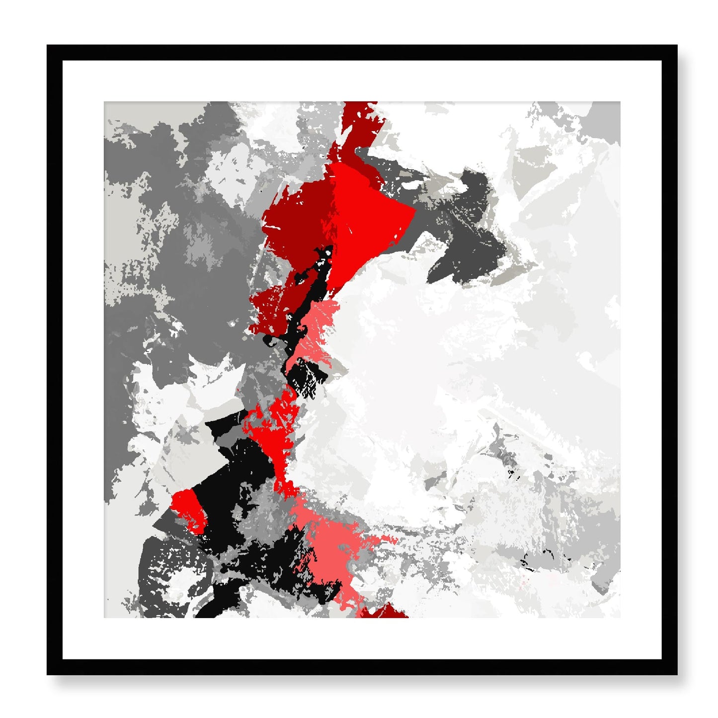 Framed Graphic Art Print, White Mat - 8x8 12x12 16x16 20x20 24x24 28x28 inches | FPS-1190-7691, Prints, Graphic art, Black Frame, 71 x 71 cm ,28 x 28 inches