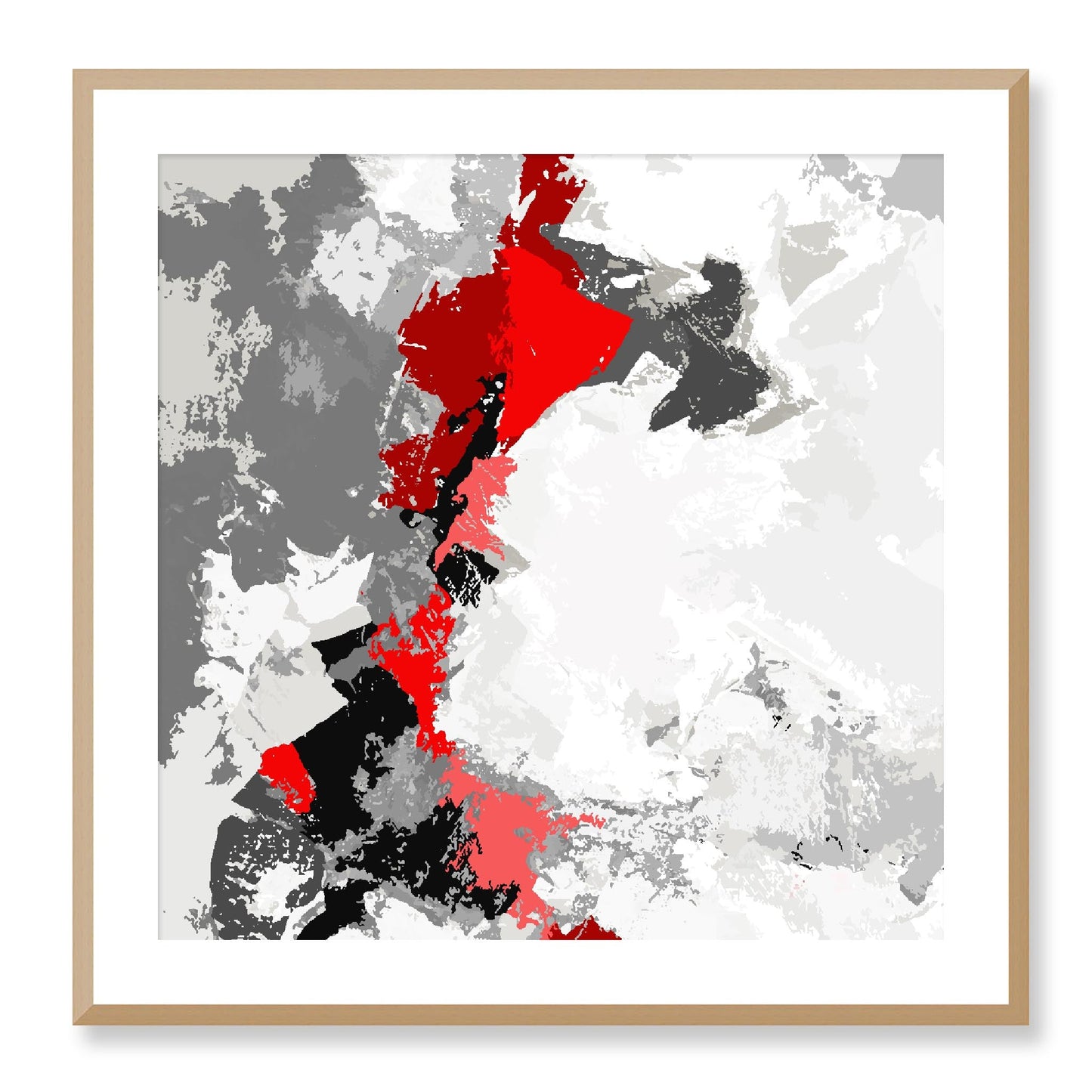 Framed Graphic Art Print, White Mat - 8x8 12x12 16x16 20x20 24x24 28x28 inches | FPS-1190-7691, Prints, Graphic art, Natural Frame, 71 x 71 cm ,28 x 28 inches