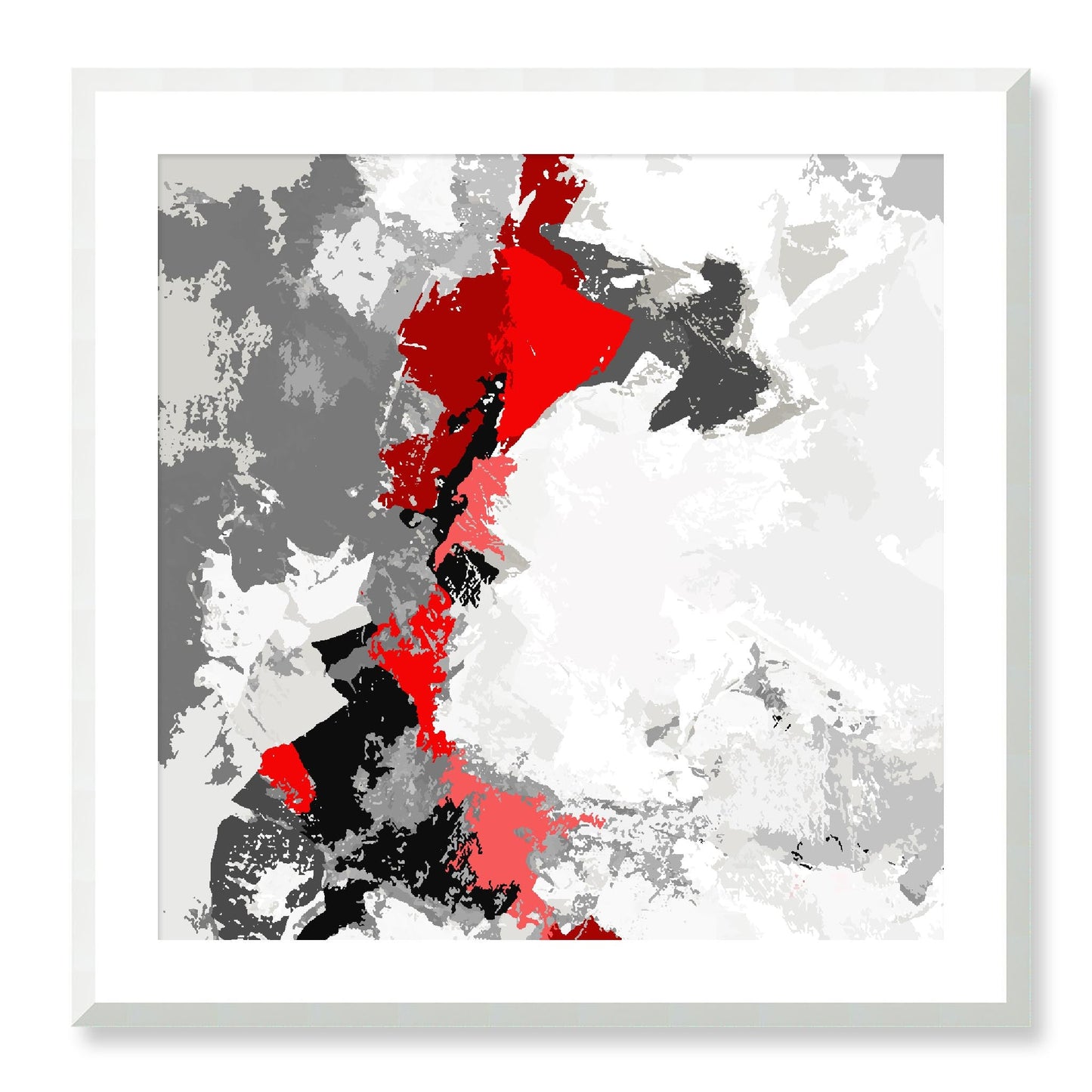 Framed Graphic Art Print, White Mat - 8x8 12x12 16x16 20x20 24x24 28x28 inches | FPS-1190-7691, Prints, Graphic art, White Frame, 71 x 71 cm ,28 x 28 inches