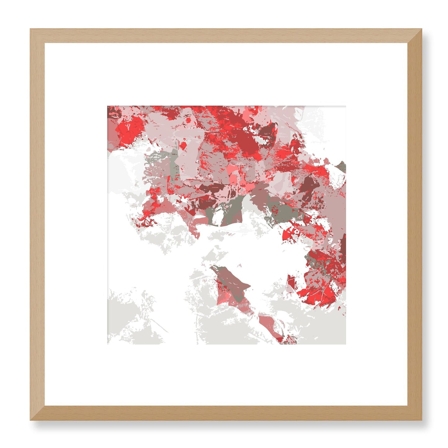 Framed Graphic Art Print, White Mat - 8x8 12x12 16x16 20x20 24x24 28x28 inches | FPS-1190-7693, Prints, Graphic art, Natural Frame, 30 x 30 cm ,12 x 12 inches