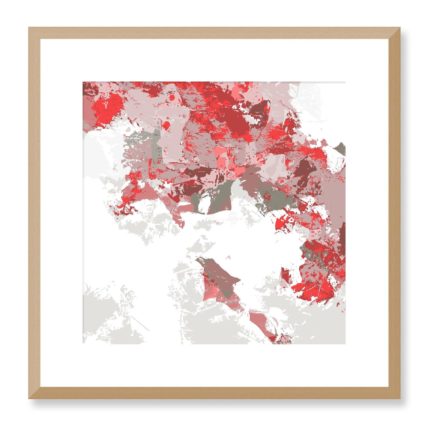 Framed Graphic Art Print, White Mat - 8x8 12x12 16x16 20x20 24x24 28x28 inches | FPS-1190-7693, Prints, Graphic art, Natural Frame, 41 x 41 cm ,16 x 16 inches