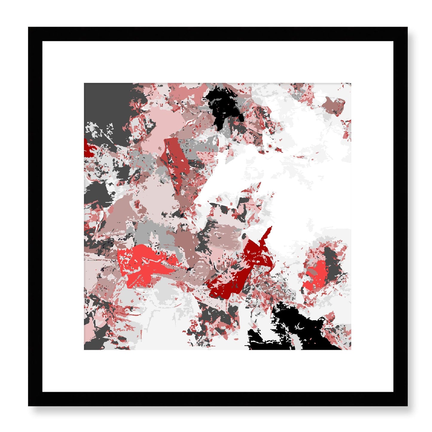 Framed Graphic Art Print, White Mat - 8x8 12x12 16x16 20x20 24x24 28x28 inches | FPS-1190-7695, Prints, Graphic art, Black Frame, 41 x 41 cm ,16 x 16 inches