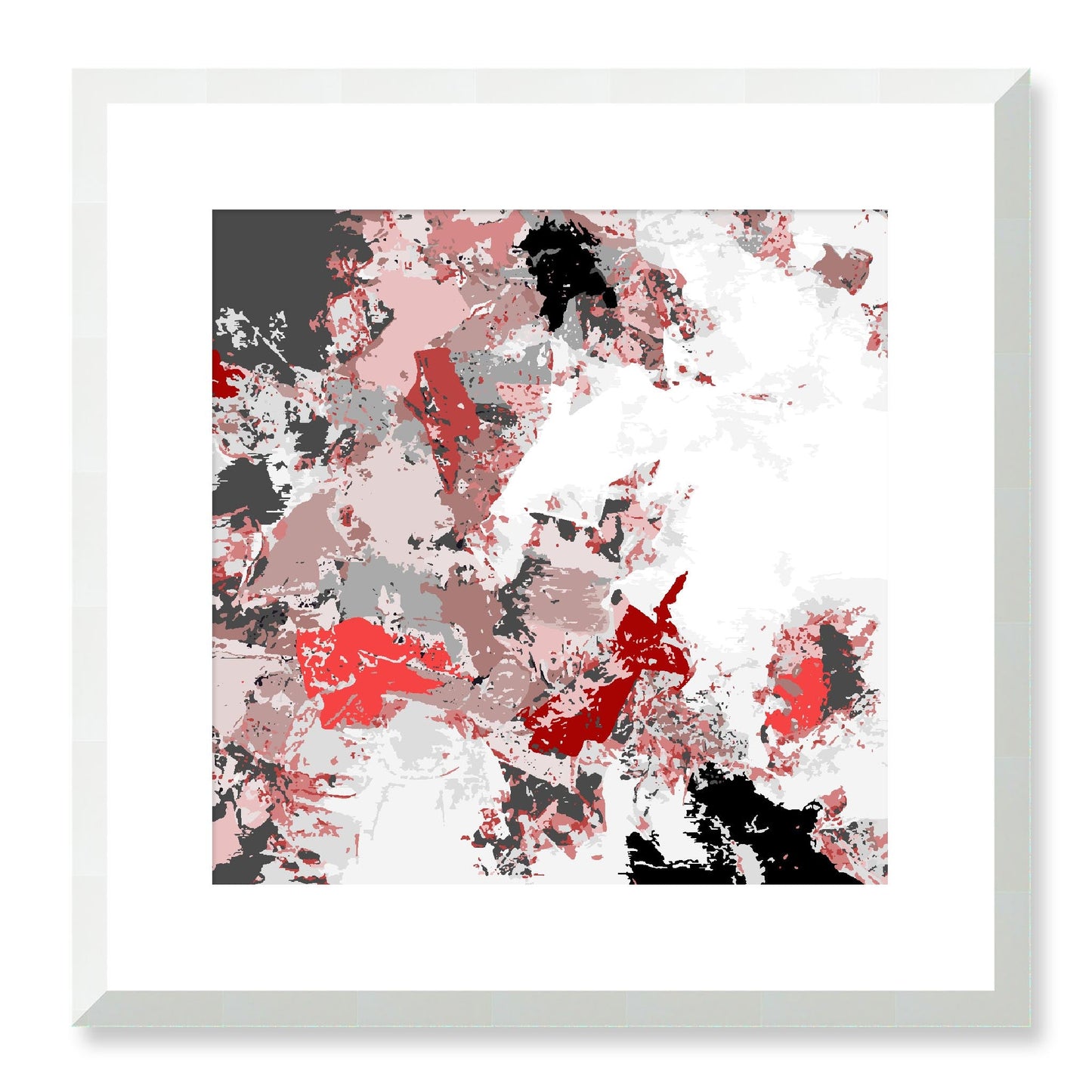 Framed Graphic Art Print, White Mat - 8x8 12x12 16x16 20x20 24x24 28x28 inches | FPS-1190-7695, Prints, Graphic art, White Frame, 41 x 41 cm ,16 x 16 inches