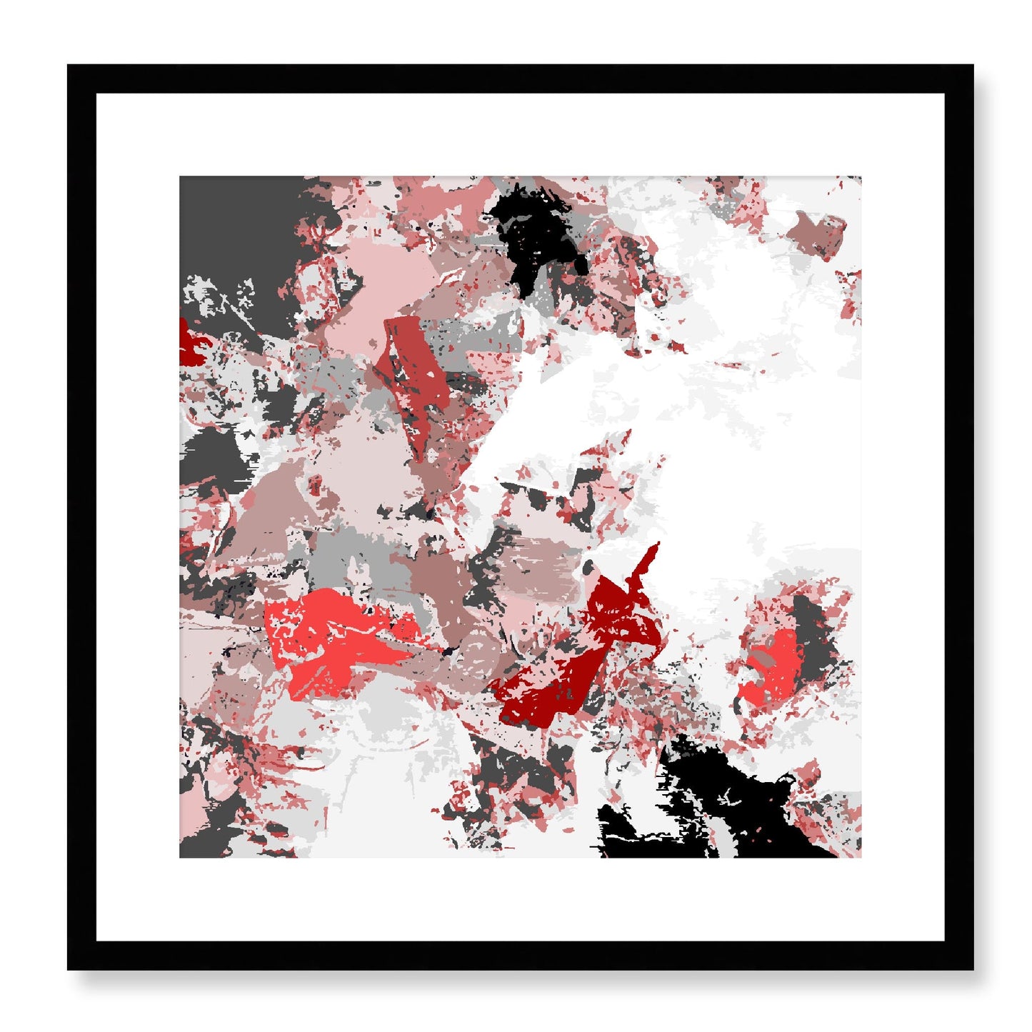 Framed Graphic Art Print, White Mat - 8x8 12x12 16x16 20x20 24x24 28x28 inches | FPS-1190-7695, Prints, Graphic art, Black Frame, 51 x 51 cm ,20 x 20 inches