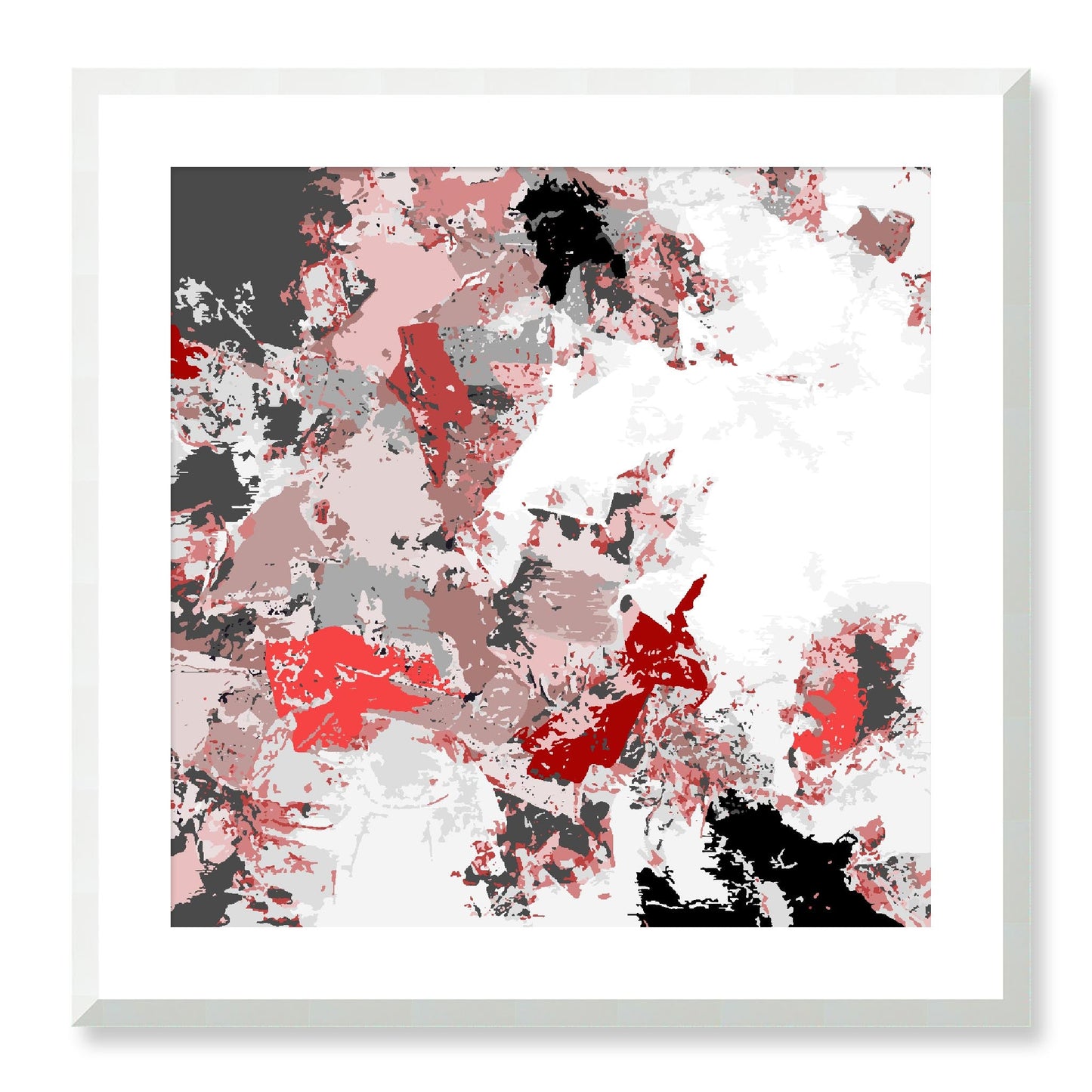 Framed Graphic Art Print, White Mat - 8x8 12x12 16x16 20x20 24x24 28x28 inches | FPS-1190-7695, Prints, Graphic art, White Frame, 61 x 61 cm ,24 x 24 inches