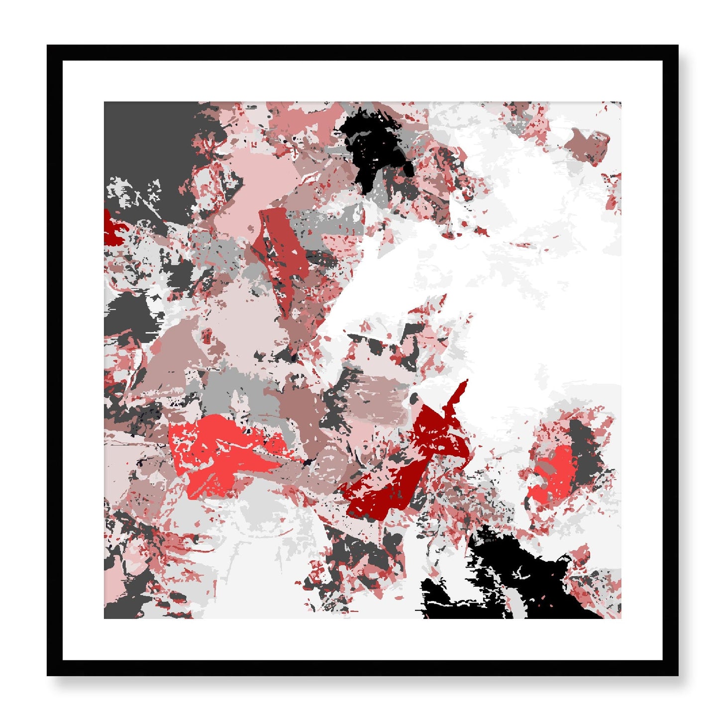 Framed Graphic Art Print, White Mat - 8x8 12x12 16x16 20x20 24x24 28x28 inches | FPS-1190-7695, Prints, Graphic art, Black Frame, 71 x 71 cm ,28 x 28 inches