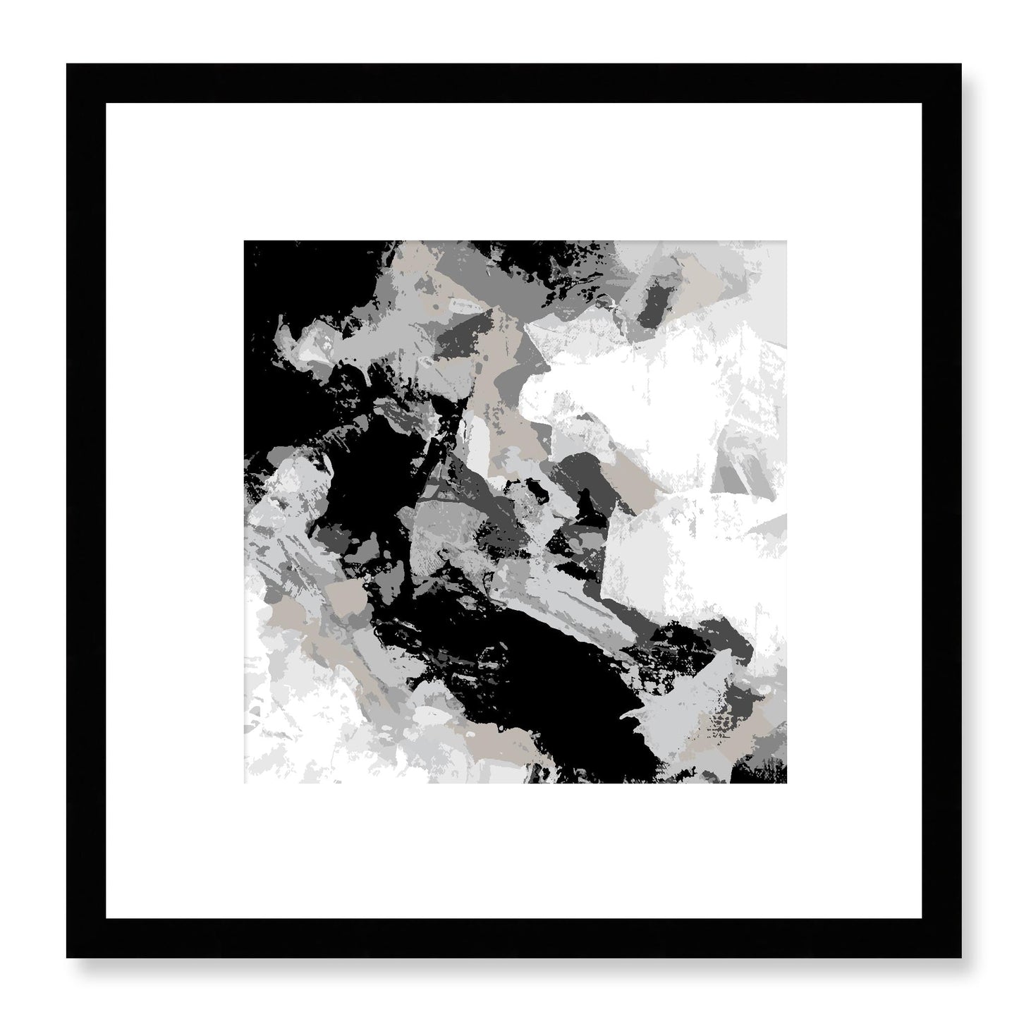 Framed Graphic Art Print, White Mat - 8x8 12x12 16x16 20x20 24x24 28x28 inches | FPS-1200-7690, Prints, Graphic art, Black Frame, 30 x 30 cm ,12 x 12 inches