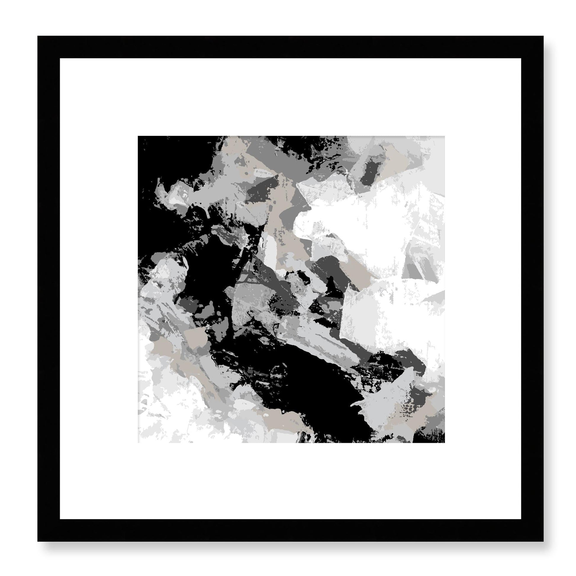 Framed Graphic Art Print, White Mat - 8x8 12x12 16x16 20x20 24x24 28x28 inches | FPS-1200-7690, Prints, Graphic art, Black Frame, 30 x 30 cm ,12 x 12 inches