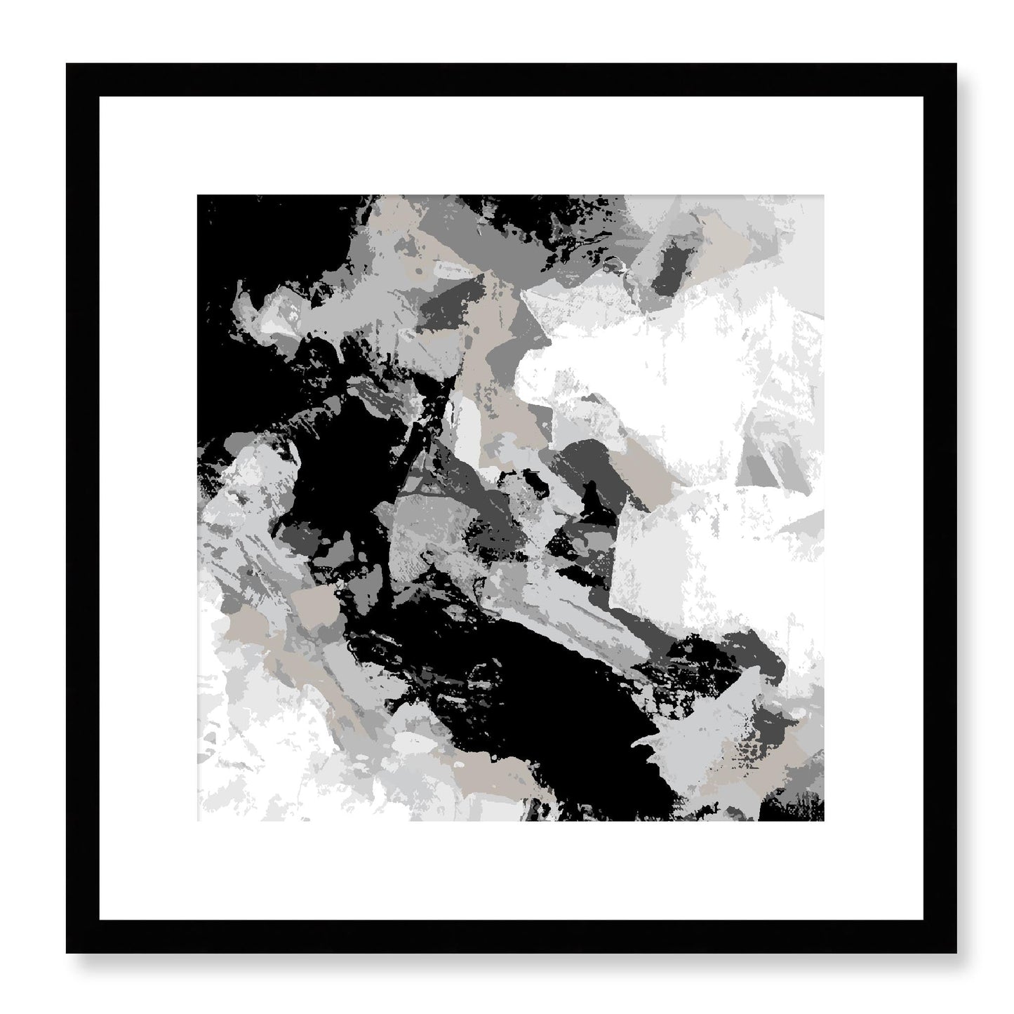 Framed Graphic Art Print, White Mat - 8x8 12x12 16x16 20x20 24x24 28x28 inches | FPS-1200-7690, Prints, Graphic art, Black Frame, 41 x 41 cm ,16 x 16 inches