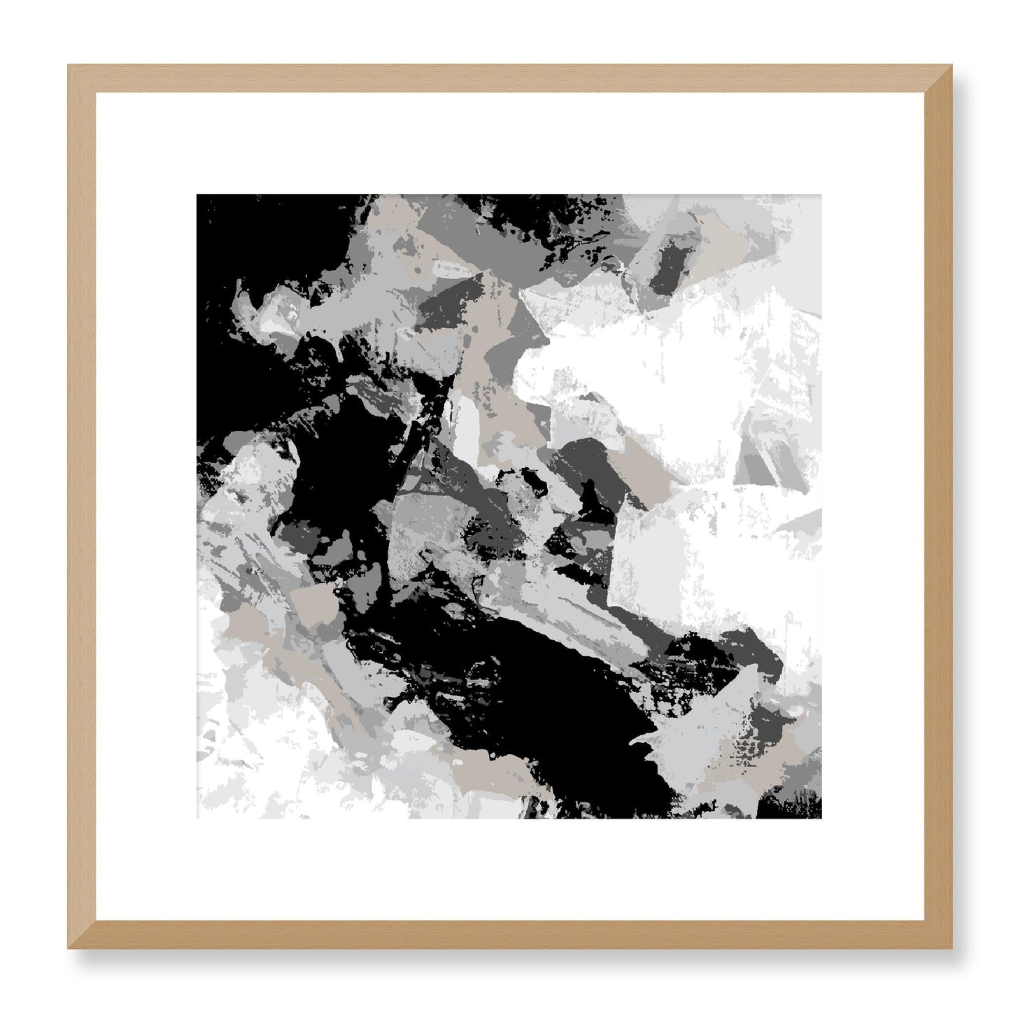 Framed Graphic Art Print, White Mat - 8x8 12x12 16x16 20x20 24x24 28x28 inches | FPS-1200-7690, Prints, Graphic art, Natural Frame, 41 x 41 cm ,16 x 16 inches