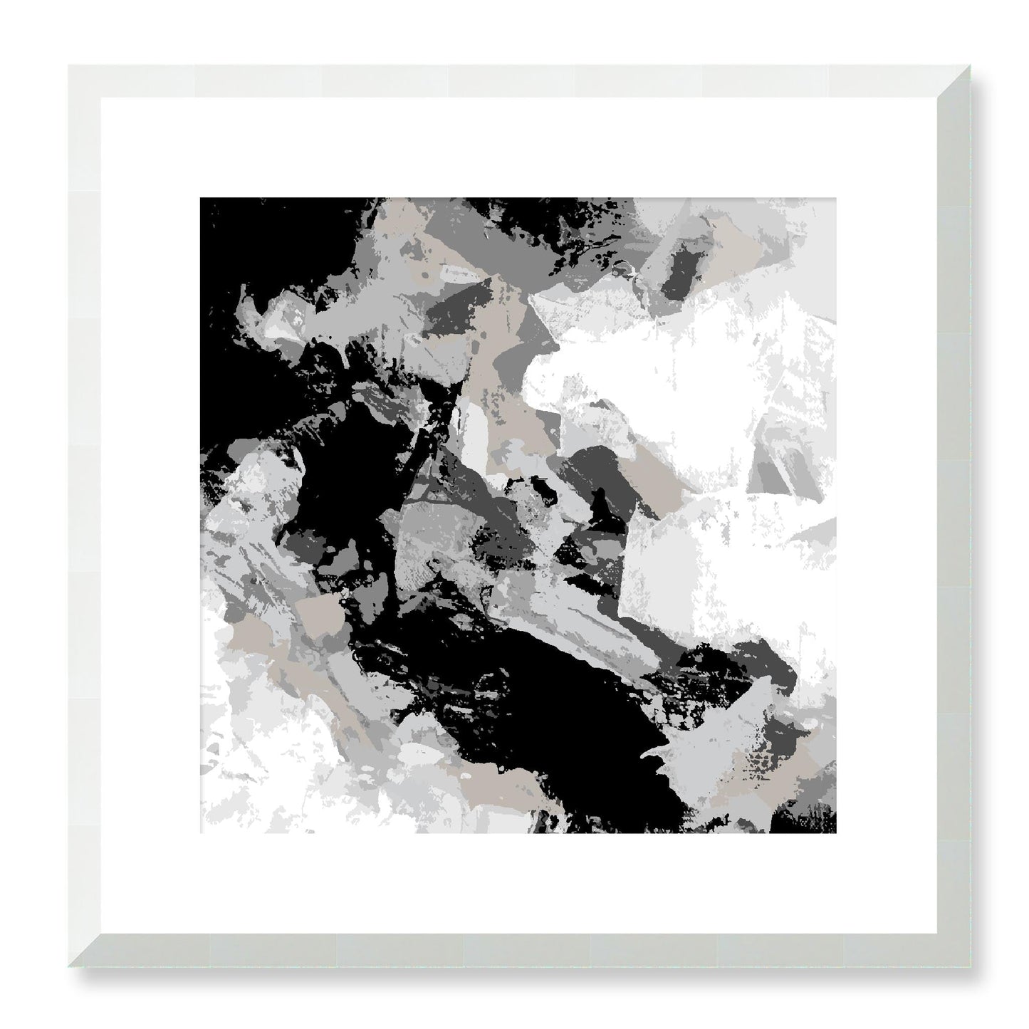 Framed Graphic Art Print, White Mat - 8x8 12x12 16x16 20x20 24x24 28x28 inches | FPS-1200-7690, Prints, Graphic art, White Frame, 41 x 41 cm ,16 x 16 inches