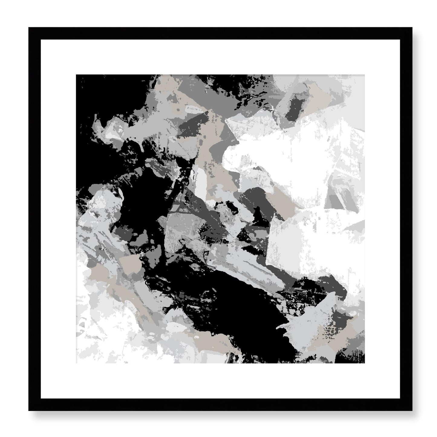 Framed Graphic Art Print, White Mat - 8x8 12x12 16x16 20x20 24x24 28x28 inches | FPS-1200-7690, Prints, Graphic art, Black Frame, 51 x 51 cm ,20 x 20 inches